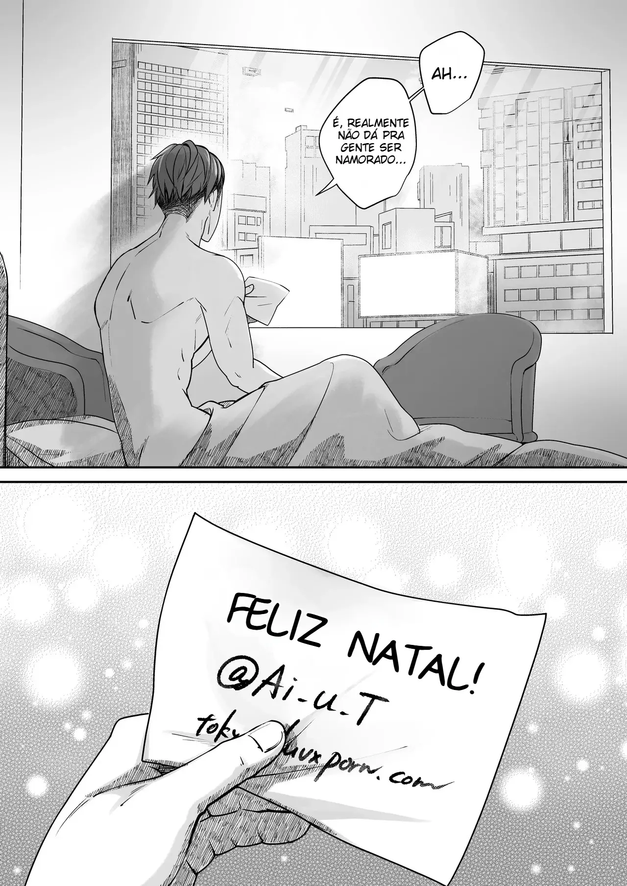 A História de Como Recebi Uma Proposta Indecente no Natal de Mutsumuchi Oniisan, Um Criador de Vídeos Adultos Hentai – Página 35