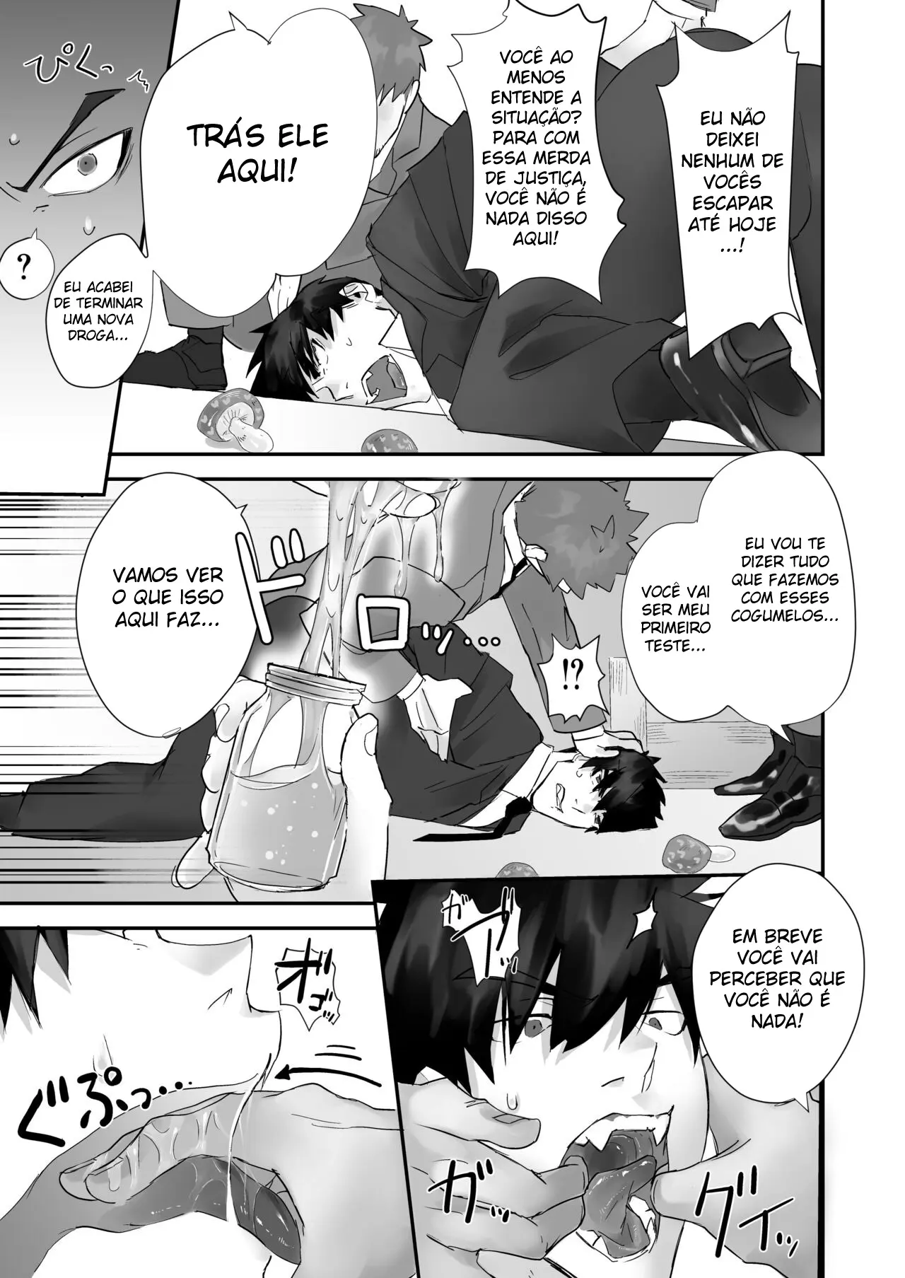 A História de um Policial Que é Forçado a Gozar Vários Vezes por Causa de Cogumelos Ilegais Hentai – Página 5