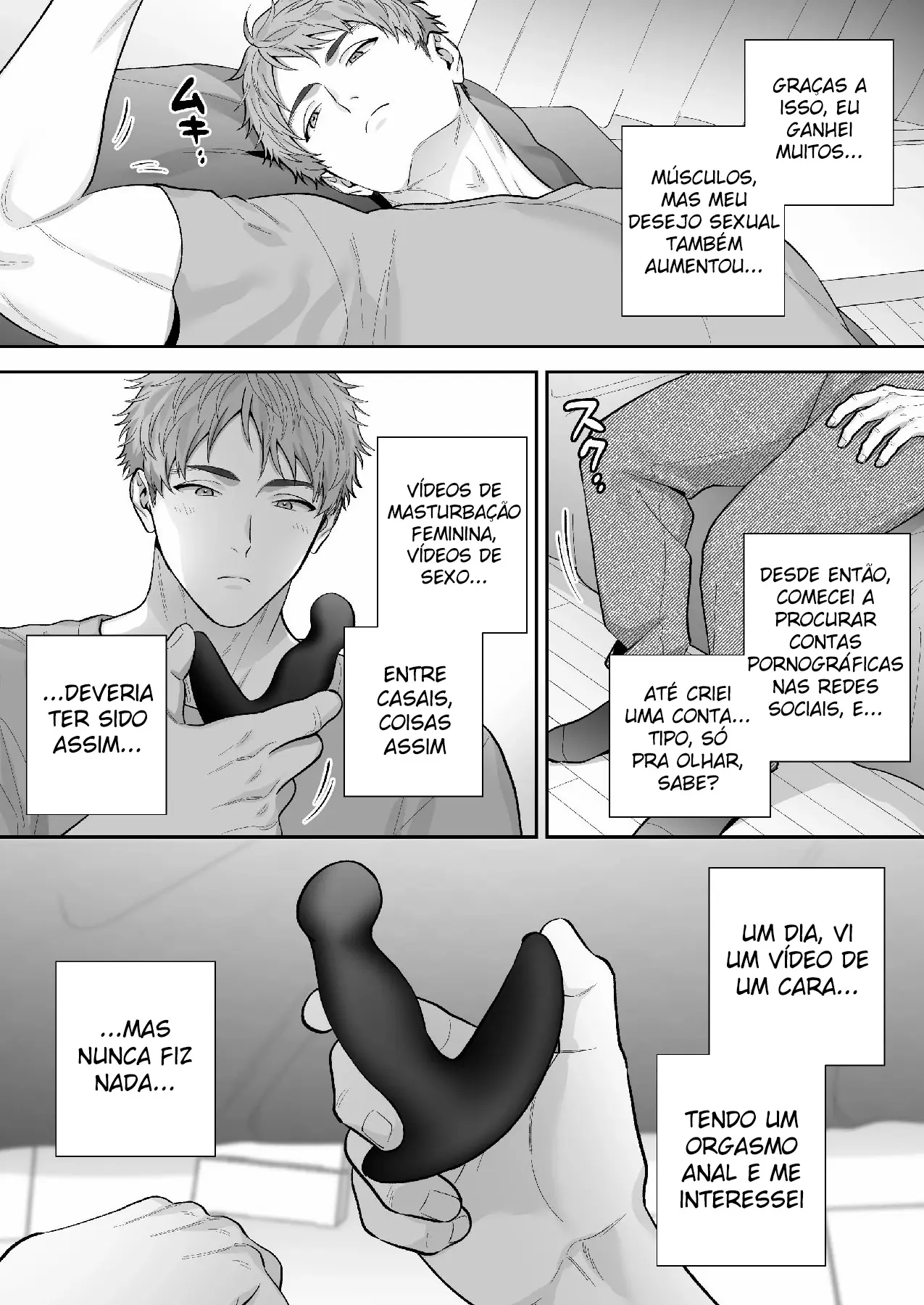 Ao-kun se Apaixona Pelo Pau ~ Hétero Buscando Aprovação Posta um Vídeo com Vibrador e Se Vicia Hentai – Página 4