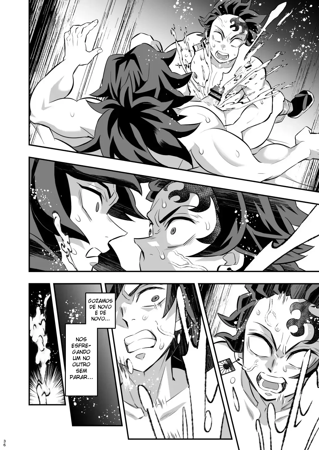 Arco do Castelo Infinito ~ Tanjiro x Giyu Hentai – Página 35