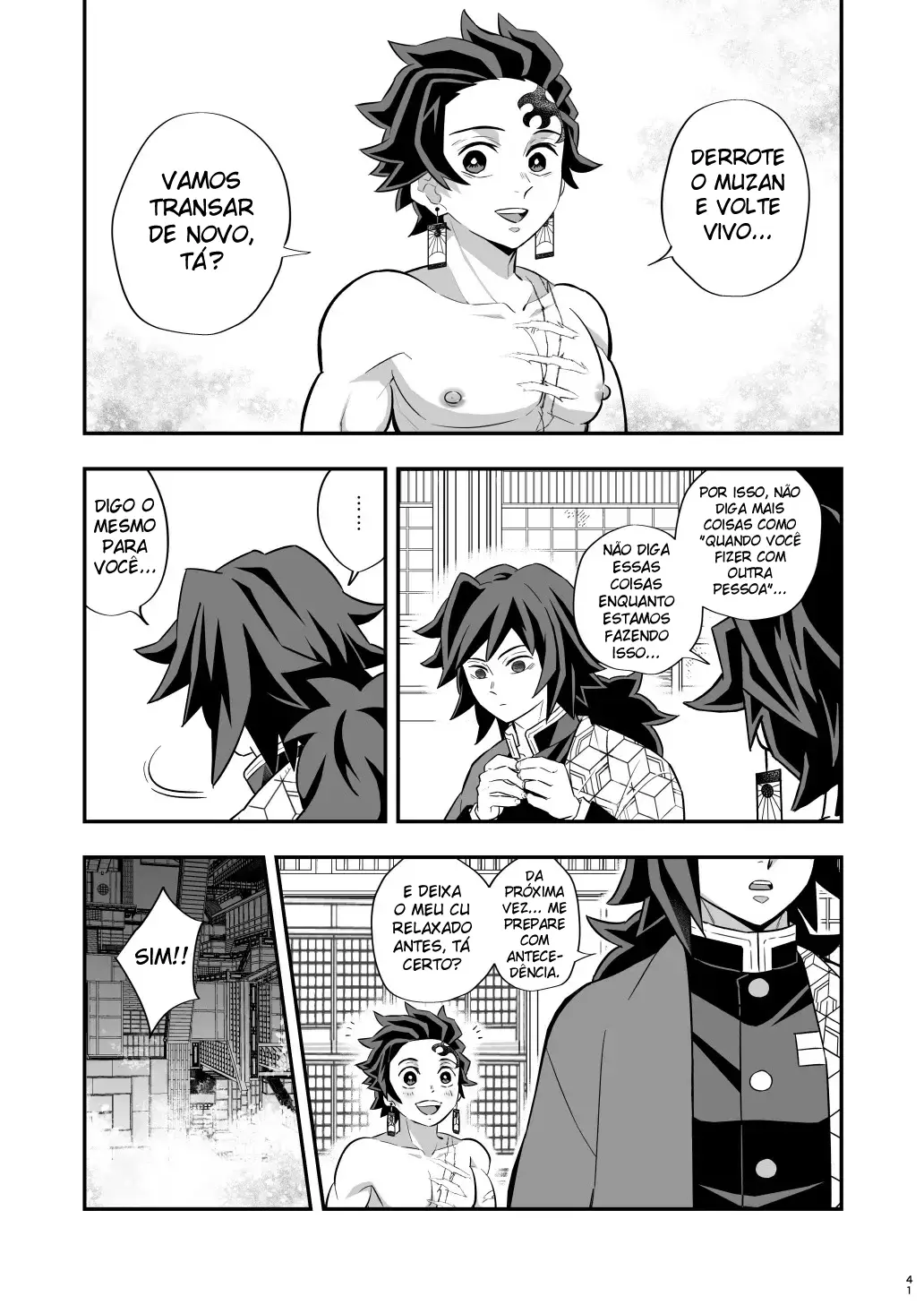 Arco do Castelo Infinito ~ Tanjiro x Giyu Hentai – Página 40