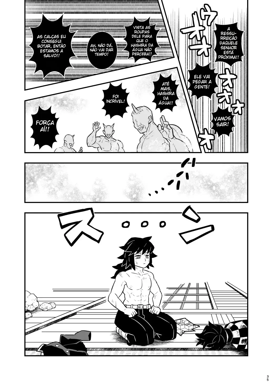 Arco dos Figurantes com Giyu no Castelo Infinito Hentai – Página 34