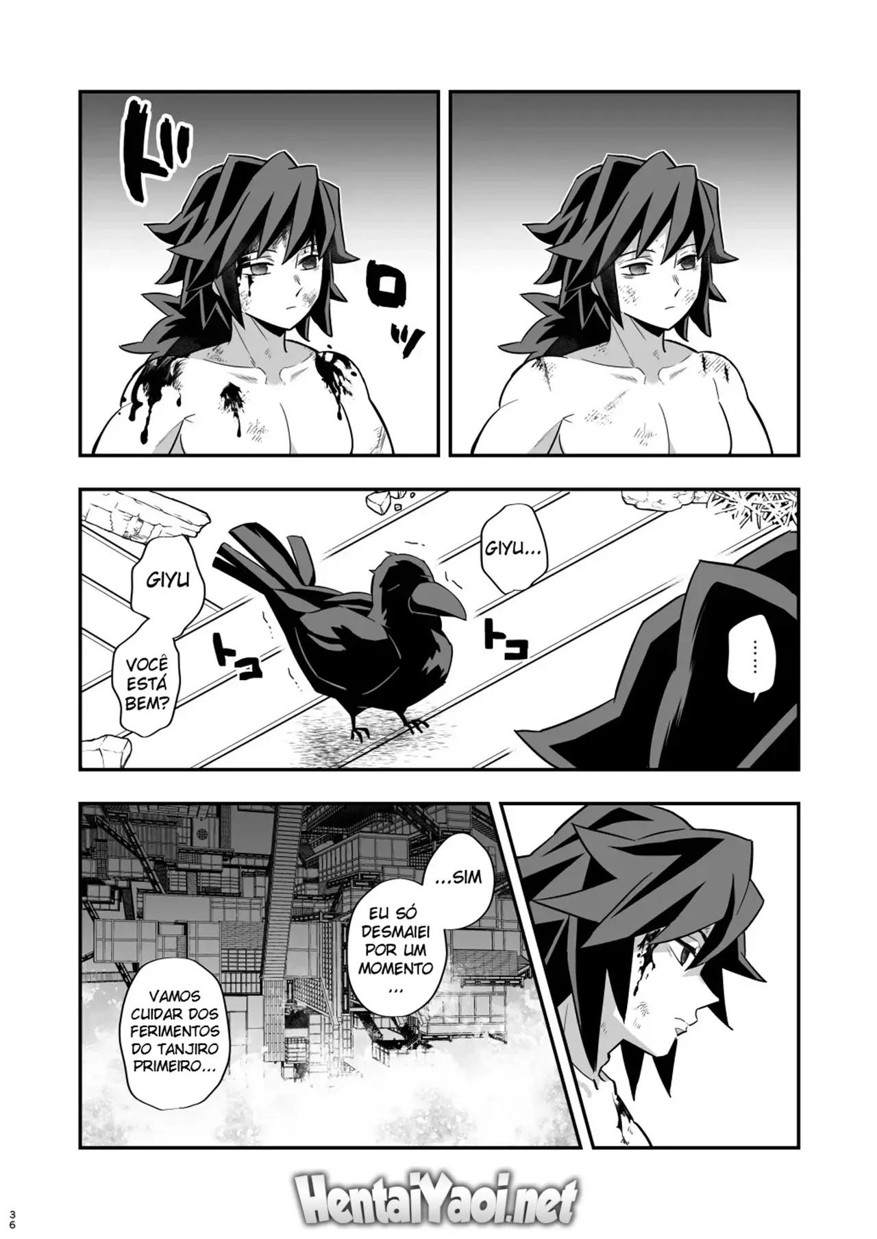 Arco dos Figurantes com Giyu no Castelo Infinito Hentai – Página 35