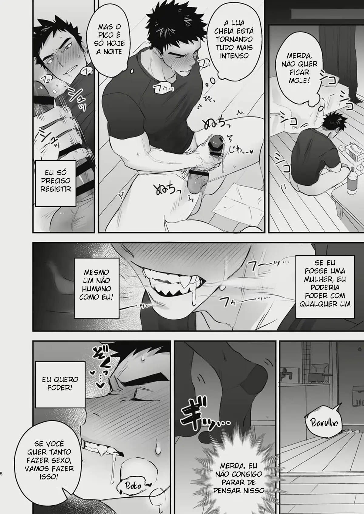 Cheio de Tesão, Fui Atacado Por Um Lobisomem do Pau Grande Hentai – Página 6