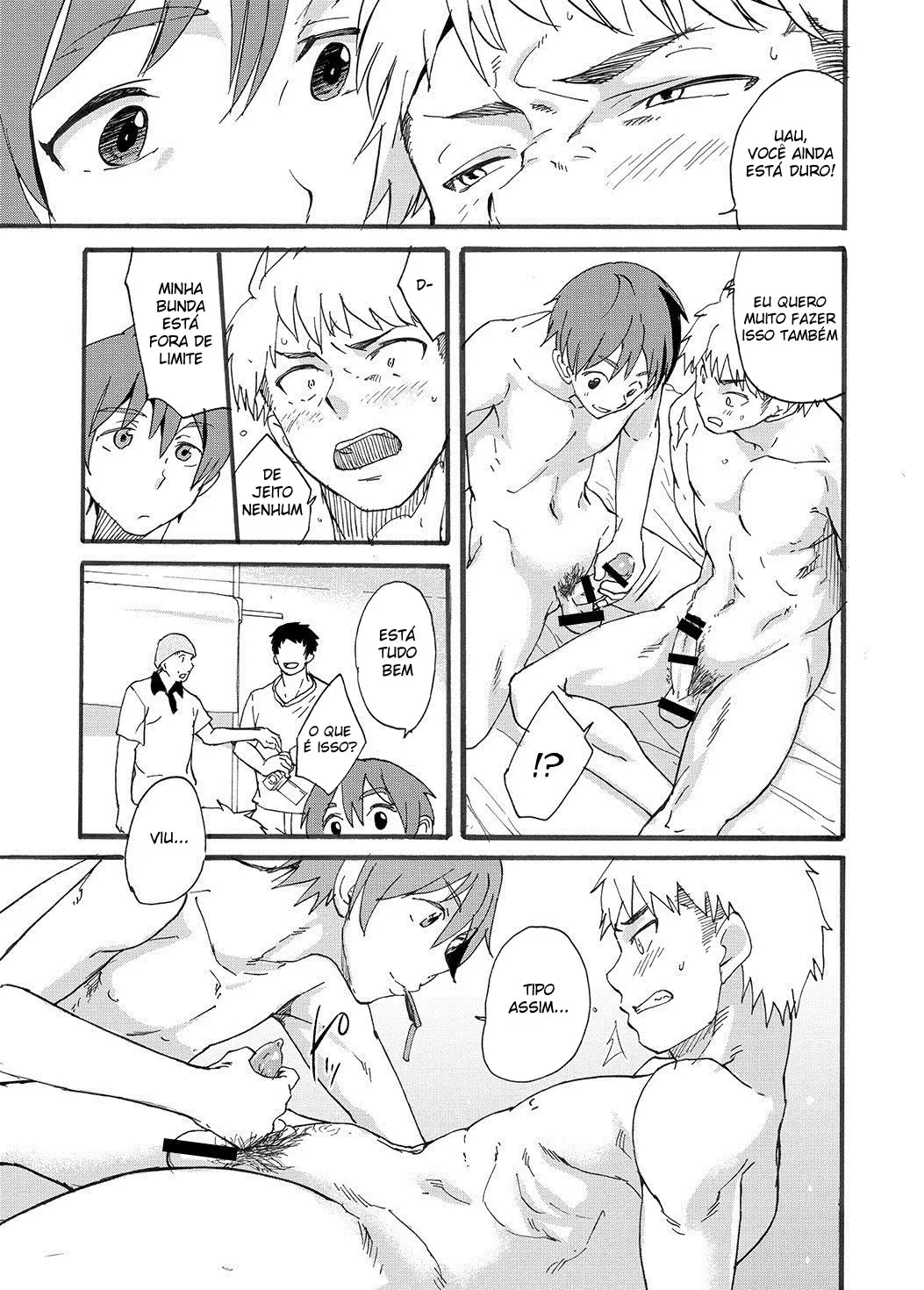 Chupei o Pau Virgem de um Modelo de Cuecas! Hentai – Página 22