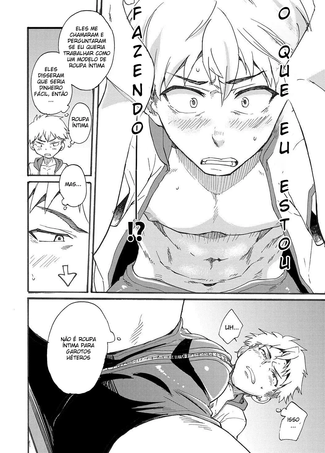 Chupei o Pau Virgem de um Modelo de Cuecas! Hentai – Página 3