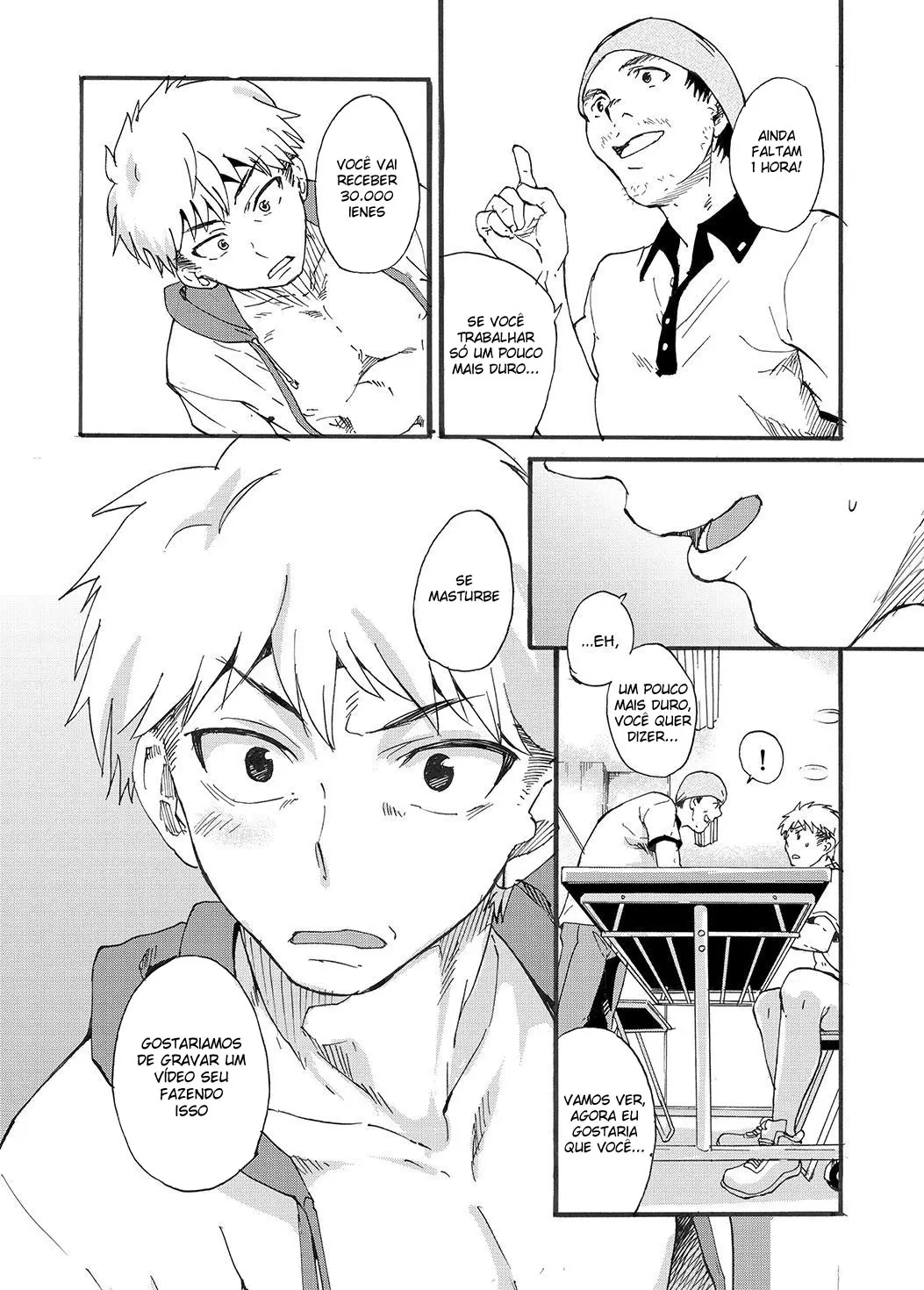 Chupei o Pau Virgem de um Modelo de Cuecas! Hentai – Página 5