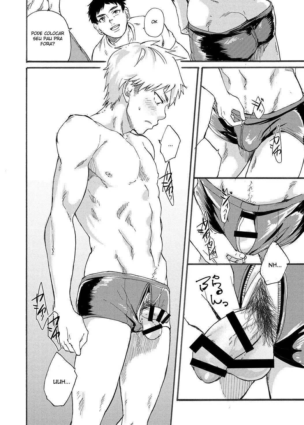 Chupei o Pau Virgem de um Modelo de Cuecas! Hentai – Página 7