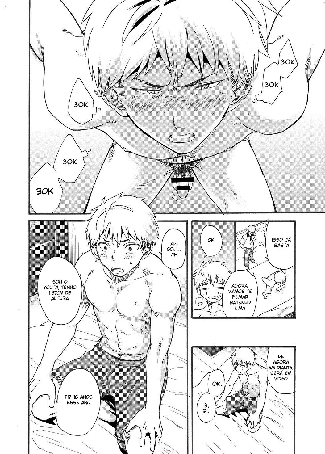 Chupei o Pau Virgem de um Modelo de Cuecas! Hentai – Página 9