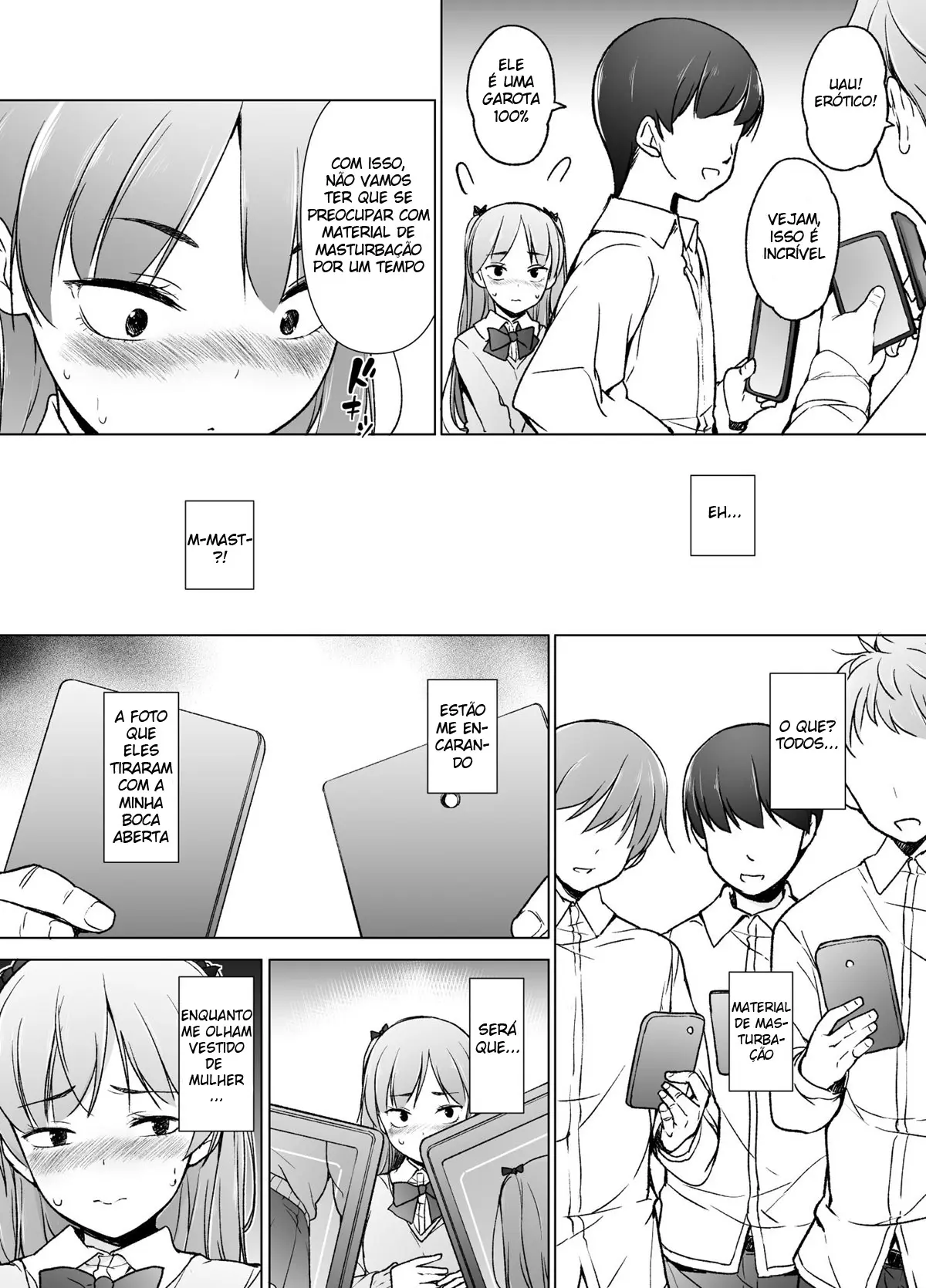 Danshikou no Kawaii Ko ga Josou Shita Hanashi Hentai – Página 12