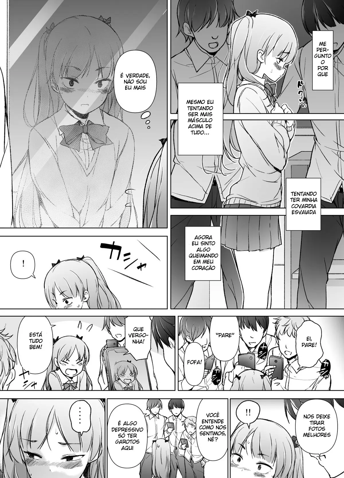 Danshikou no Kawaii Ko ga Josou Shita Hanashi Hentai – Página 8