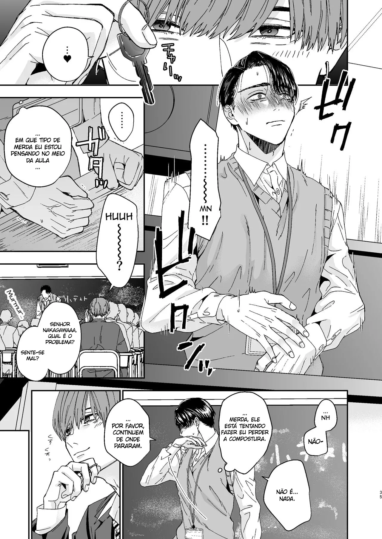 De Jeito Nenhum um Professor Playboy Como Eu Poderia Ser Sexualmente Disciplinado e Corrompido Até Virar uma Vadia por um Aluno! Hentai – Página 34