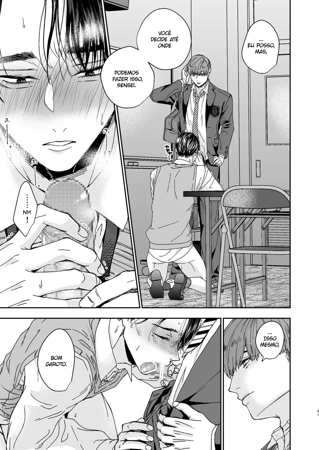 De Jeito Nenhum um Professor Playboy Como Eu Poderia Ser Sexualmente Disciplinado e Corrompido Até Virar uma Vadia por um Aluno! Hentai – Página 40