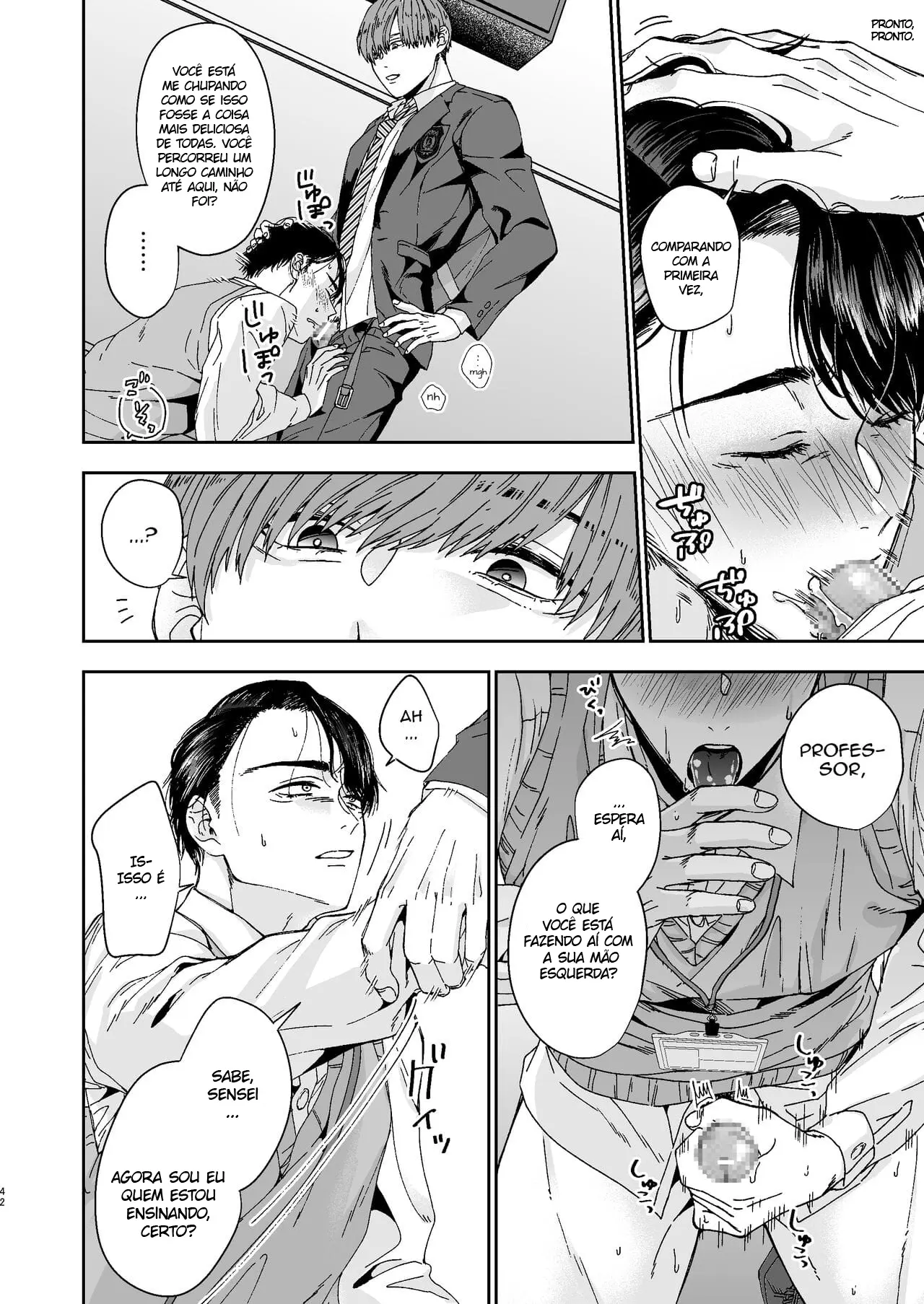 De Jeito Nenhum um Professor Playboy Como Eu Poderia Ser Sexualmente Disciplinado e Corrompido Até Virar uma Vadia por um Aluno! Hentai – Página 41