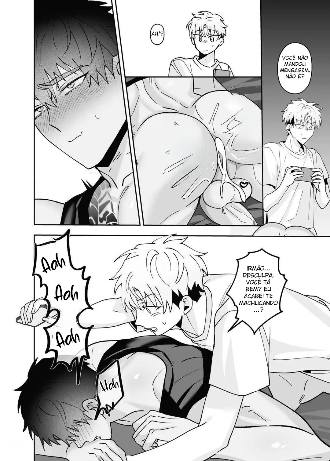 Descobriram Que Sou Gay e Acabei Sendo Comido Pelo Irmão Mais Novo do Meu Amigo Hentai – Página 51