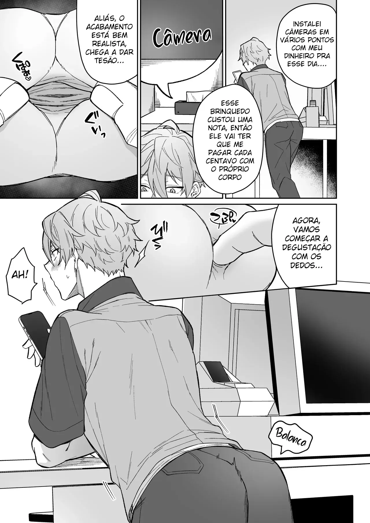 Educação Rigorosa do Funcionário Atrevido Com Um Onahole Mágico!! Hentai – Página 4