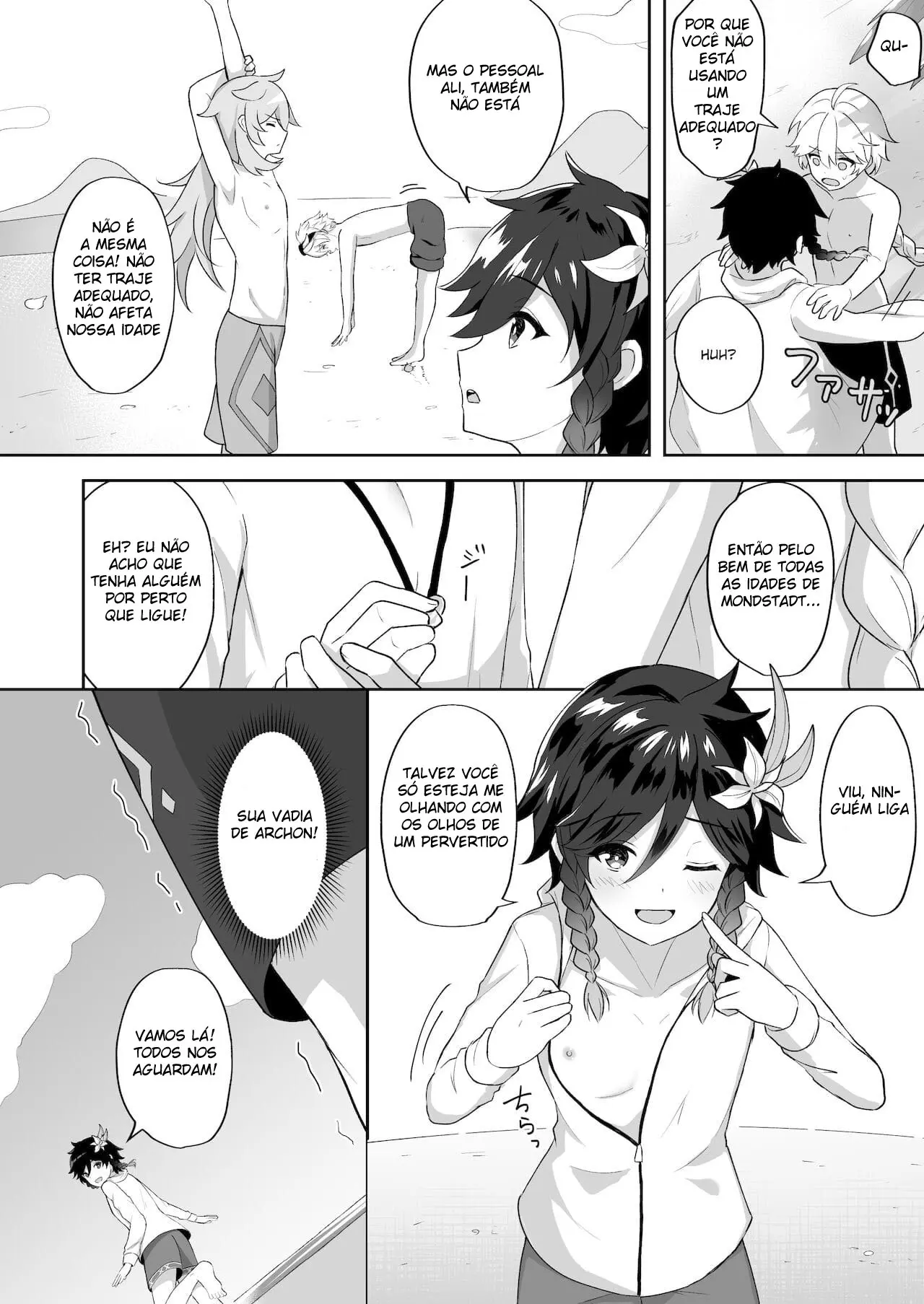 Escrevendo Poesia na Praia Hentai – Página 3