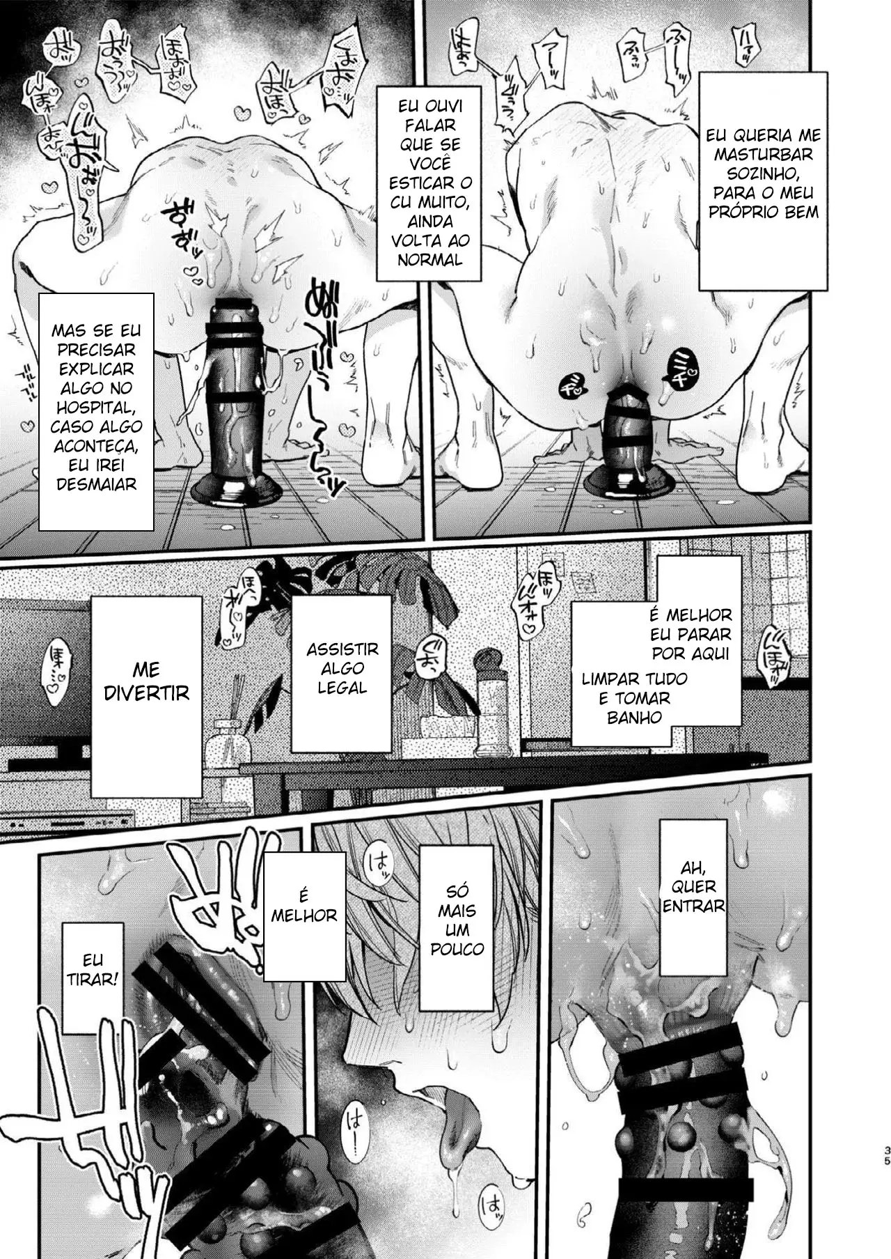 Está Chovendo, e eu Tenho Tempo Para Matar, Então Vou me Masturbar Como um Louco Hentai – Página 34