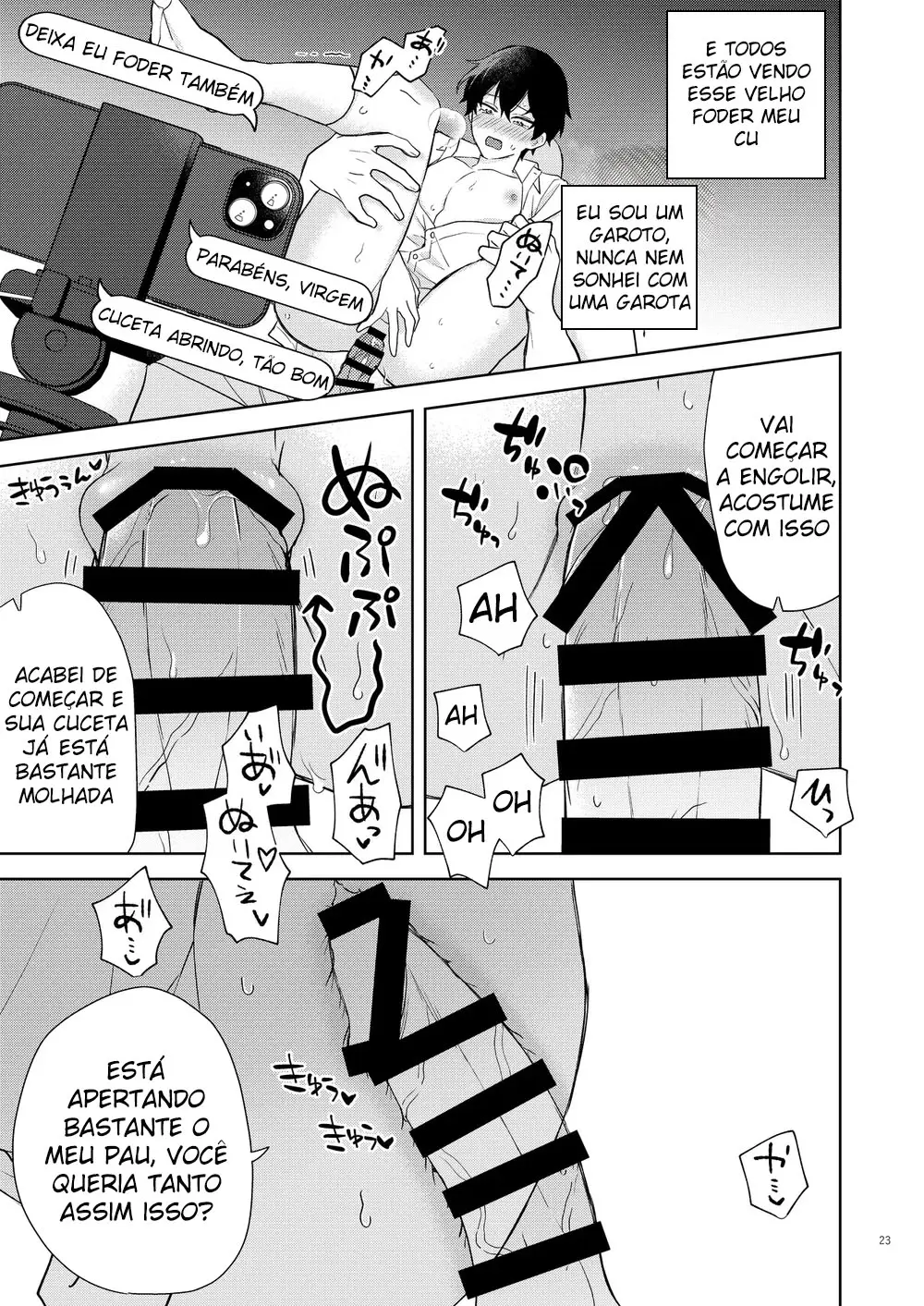 Identifiquei o Garoto Que Faz Transmissões Eróticas e Fiz uma Live da Primeira Experiência Dele Com Sexo Hentai – Página 24