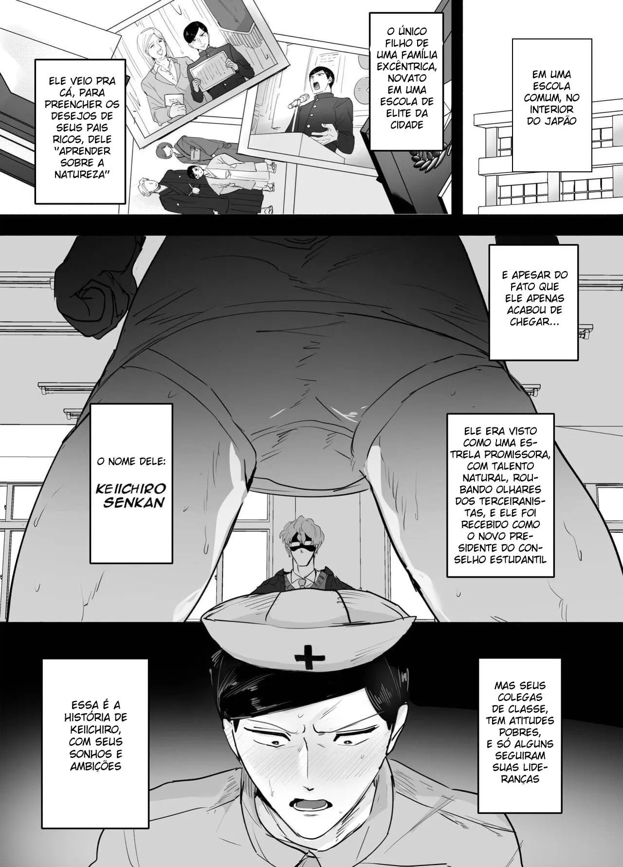 Keiichirou Se Veste de Cosplay de Enfermeira para um Professor Pervertido na Sala do Conselho Estudantil! Hentai – Página 3