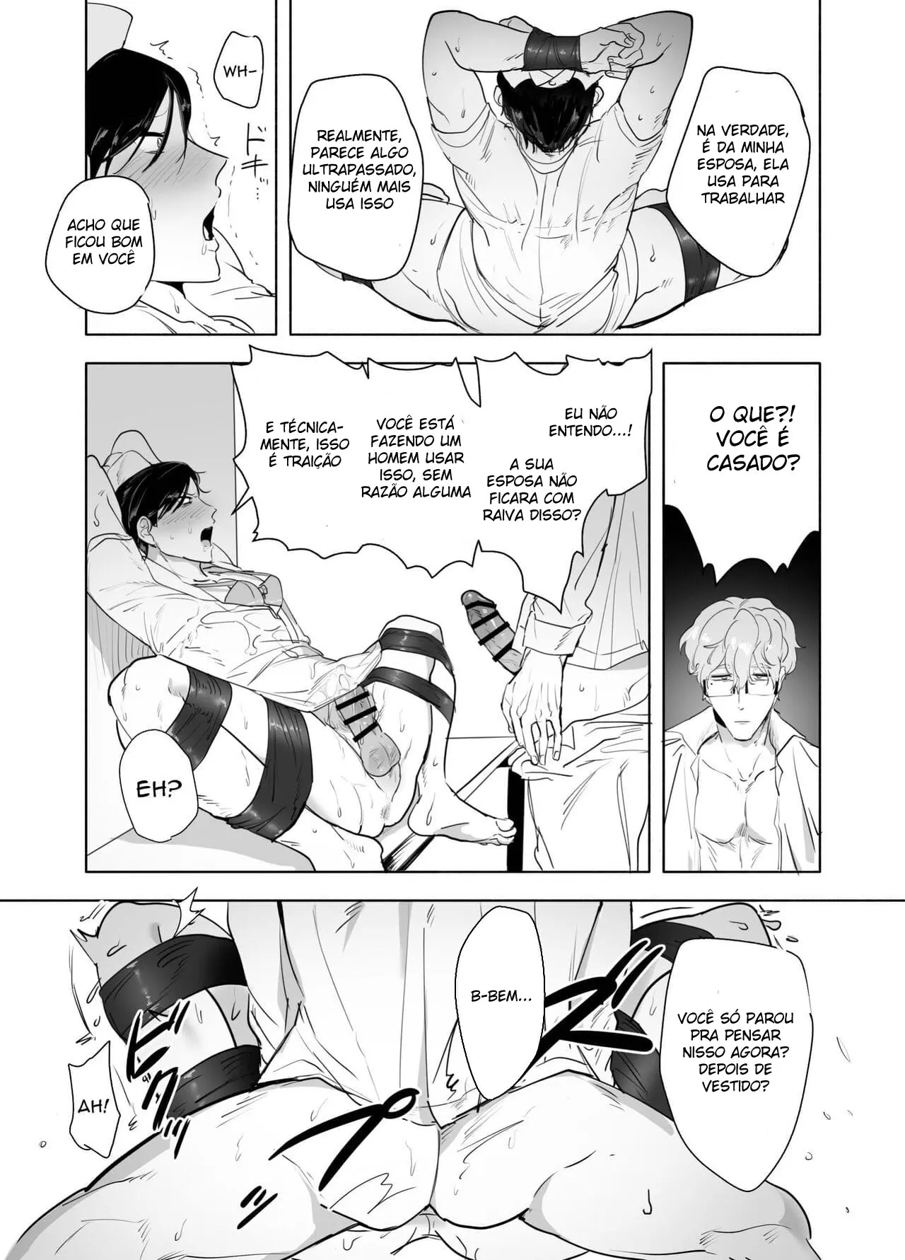 Keiichirou Se Veste de Cosplay de Enfermeira para um Professor Pervertido na Sala do Conselho Estudantil! Hentai – Página 30