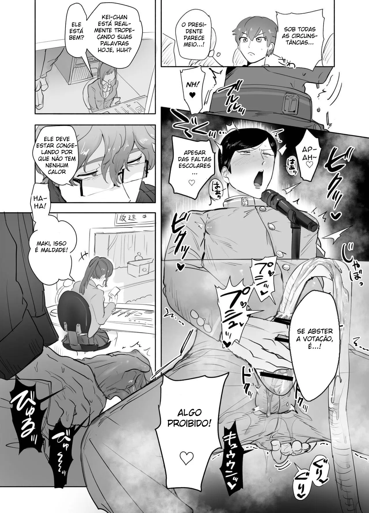 Keiichirou Se Veste de Cosplay de Enfermeira para um Professor Pervertido na Sala do Conselho Estudantil! Hentai – Página 35