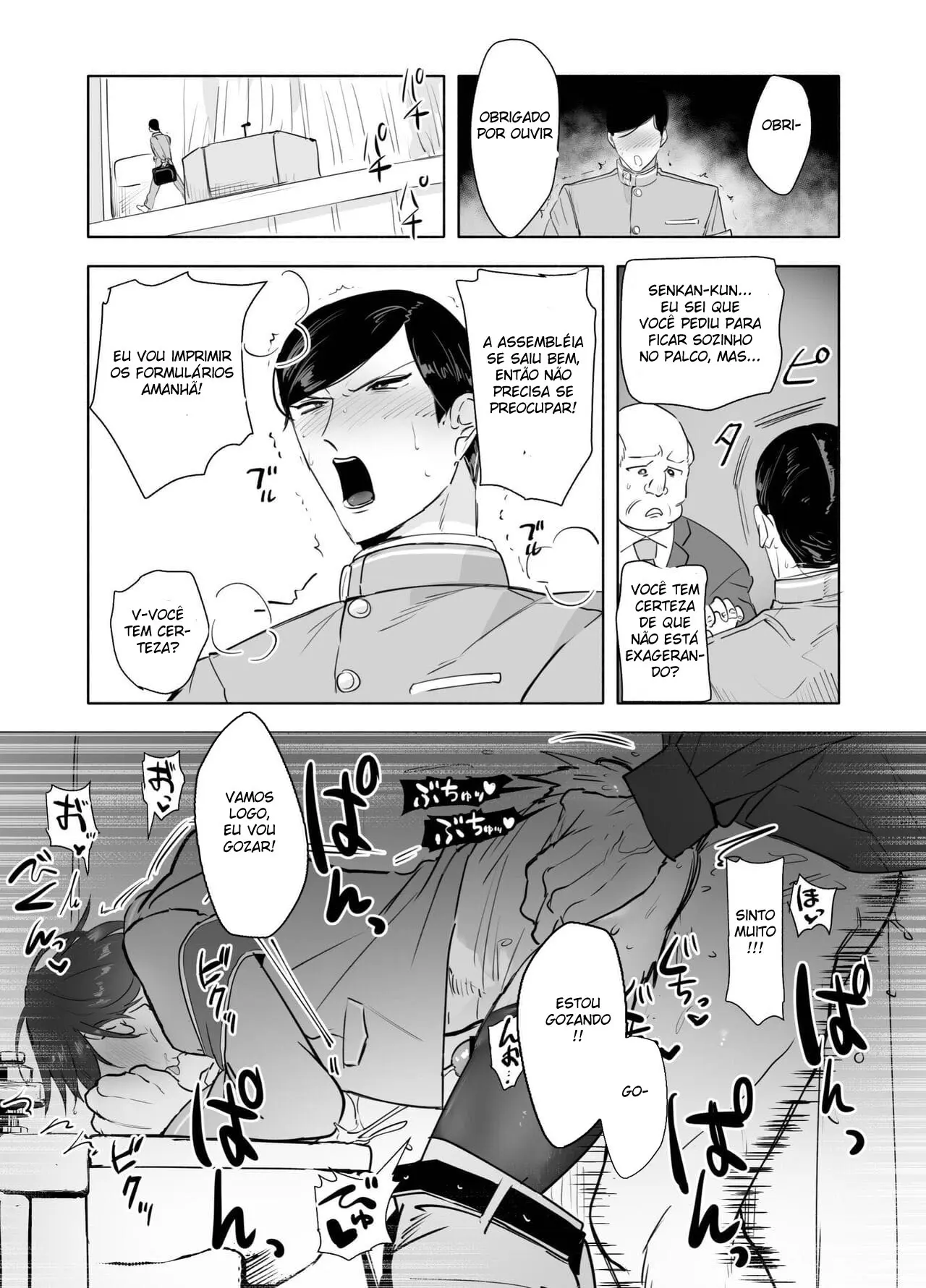 Keiichirou Se Veste de Cosplay de Enfermeira para um Professor Pervertido na Sala do Conselho Estudantil! Hentai – Página 36