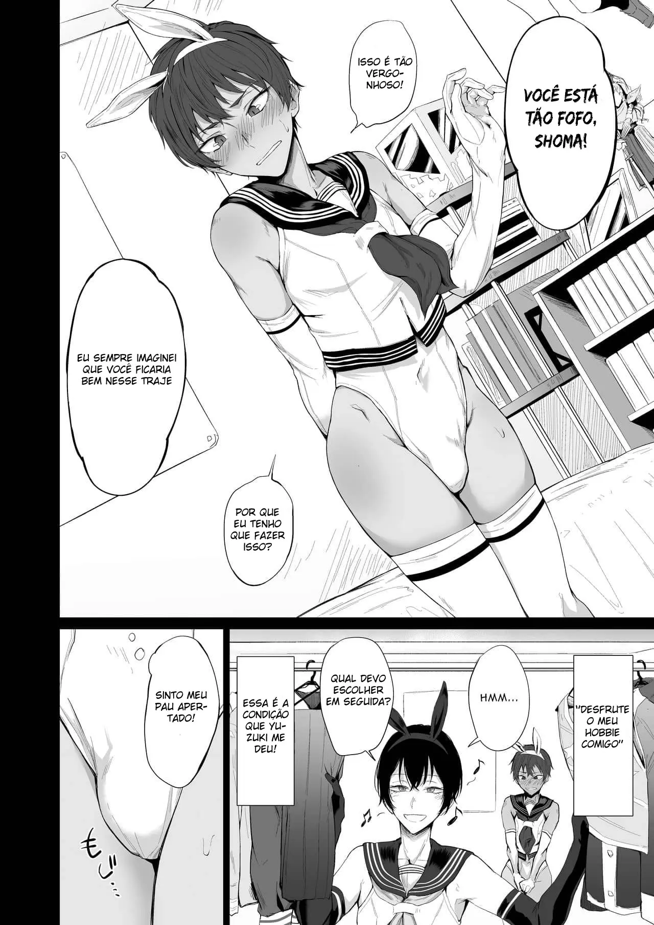 Meu Amigo de Infância me Fez Fazer Cross-dress e Femgasm com Seu Pau Grosso Hentai – Página 7