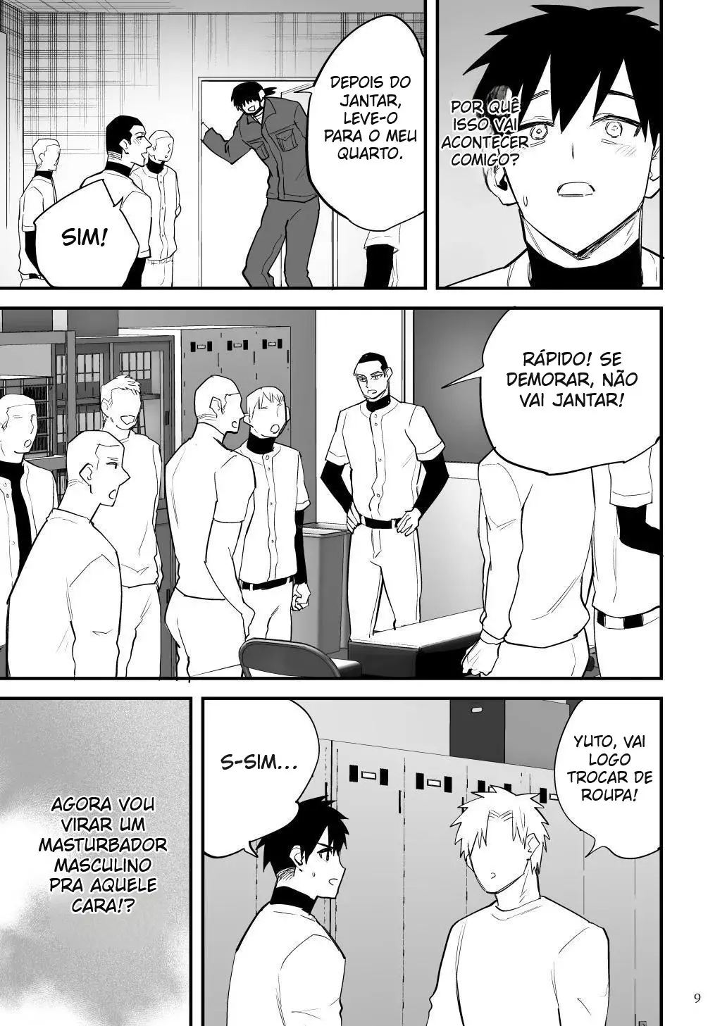 O Boneco Sexual do Zelador: Os Membros do Clube de Beisebol do Primeiro Ano São Submetidos a Uma Lavagem Cerebral para Se Apaixonarem Pelo Zelador e Serem Usados Hentai – Página 10