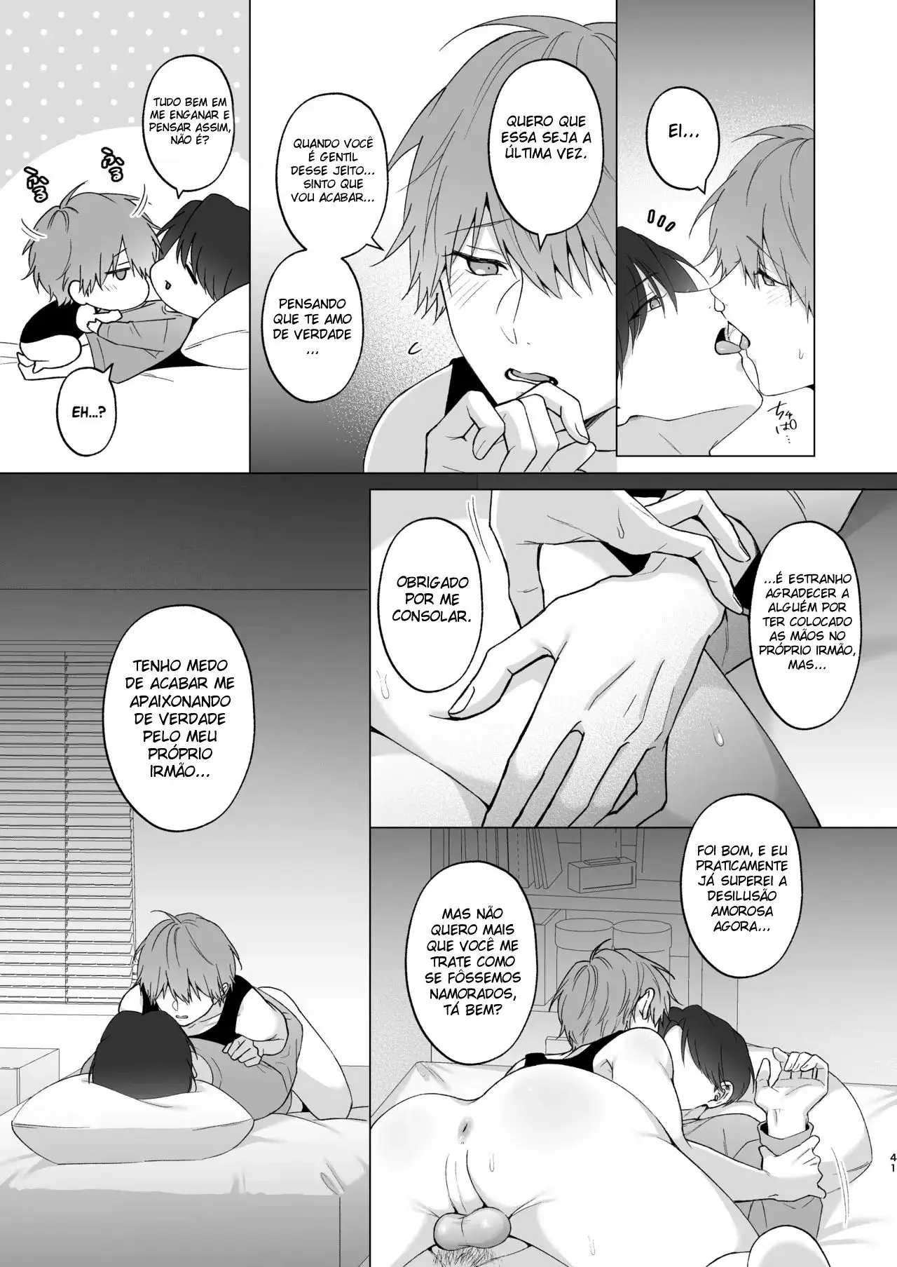 O Relato Sobre Ter Sofrido Uma Desilusão Amorosa e Ter Sido Confortado por Meu Irmão Hentai – Página 40 O Relato Sobre Ter Sofrido Uma Desilusão Amorosa e Ter Sido Confortado por Meu Irmão Hentai – Página 40