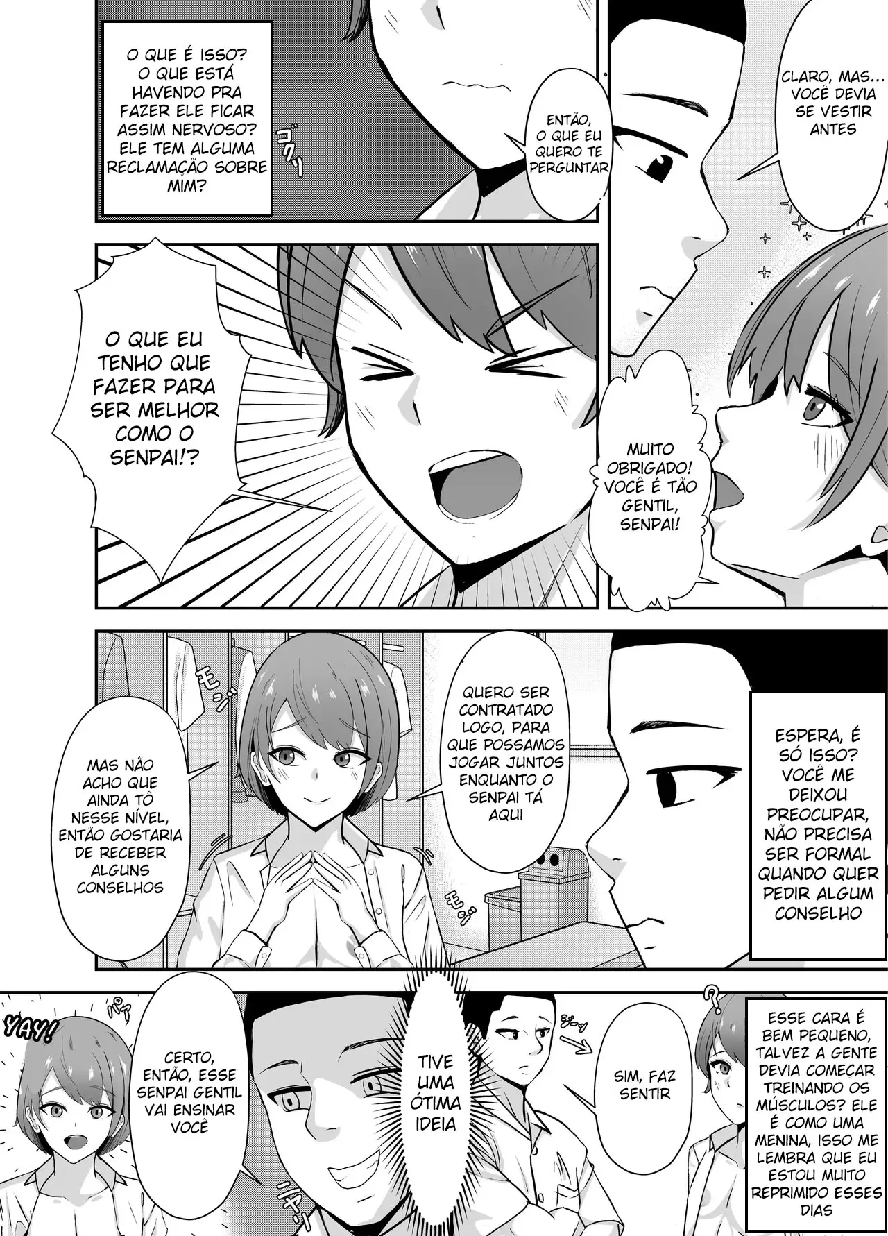 O Resultado do Treino Sexual de Um Colega Novato Inexperiente…!? Hentai – Página 3