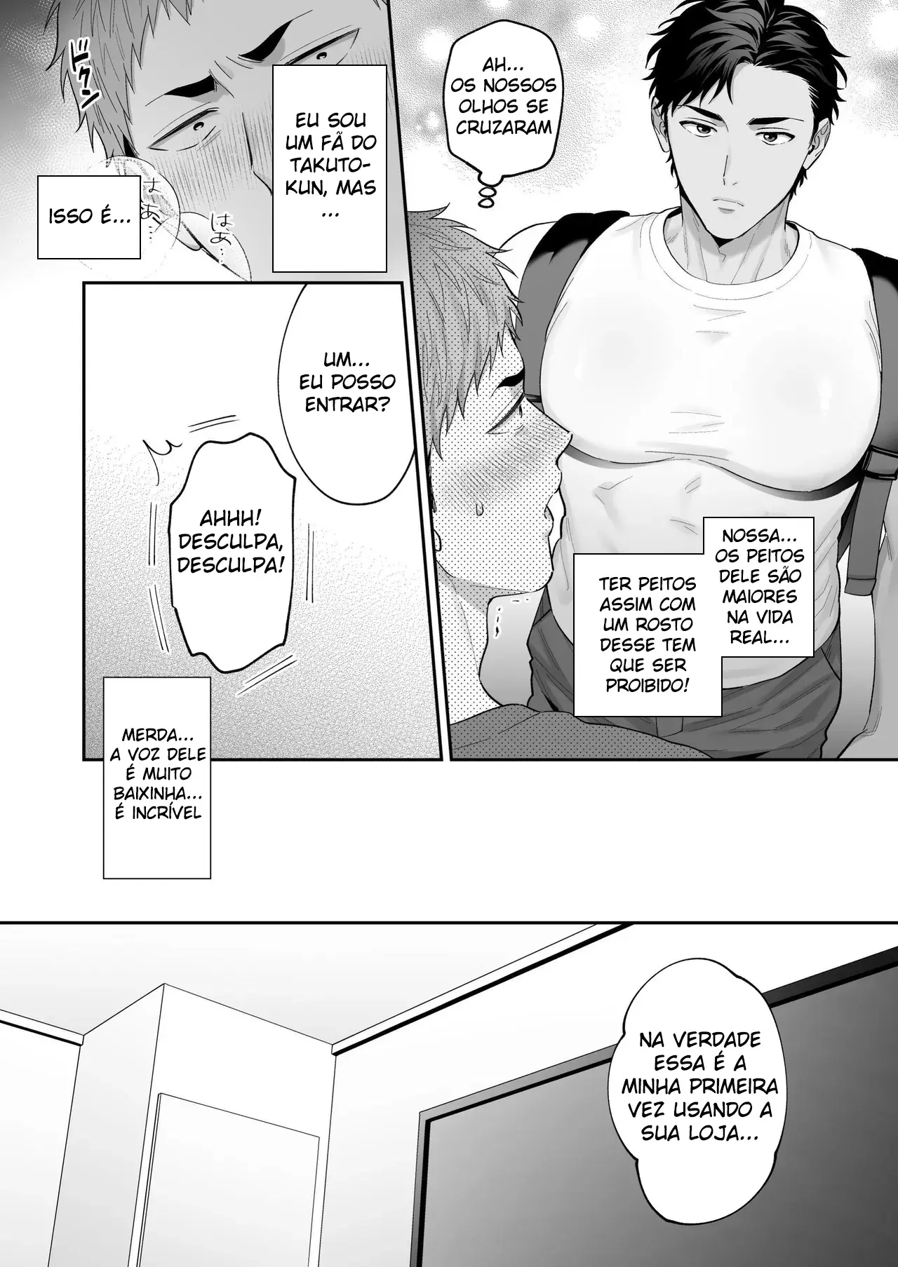 Pedindo Peitos de Homem: Transando com o Masoquista Kuro-kun Enquanto Aperto Seus Mamilos Sensíveis Hentai – Página 5