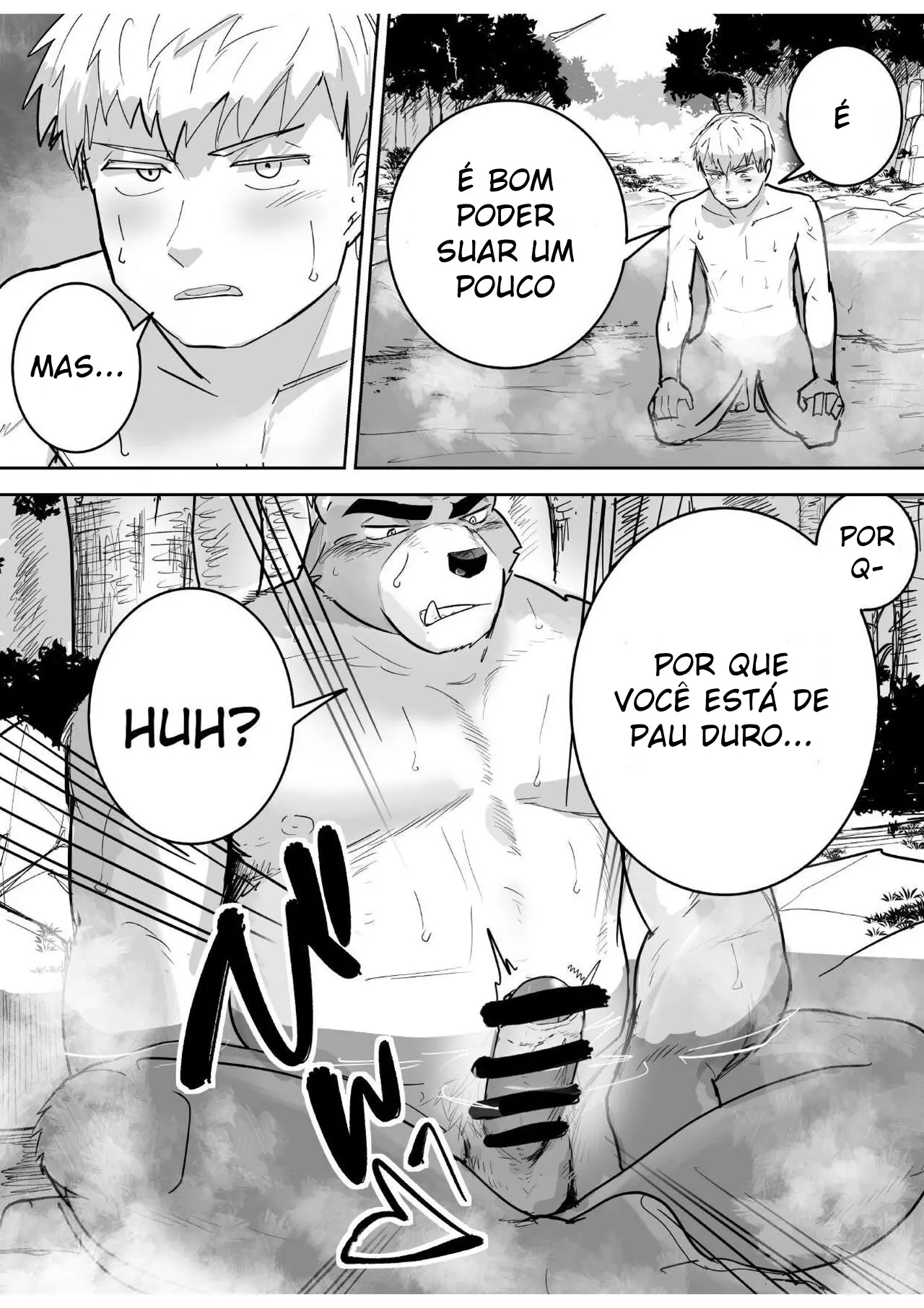 Pelado Com o Parceiro – Fera Desengonçada nas Fontes Termais Hentai – Página 3