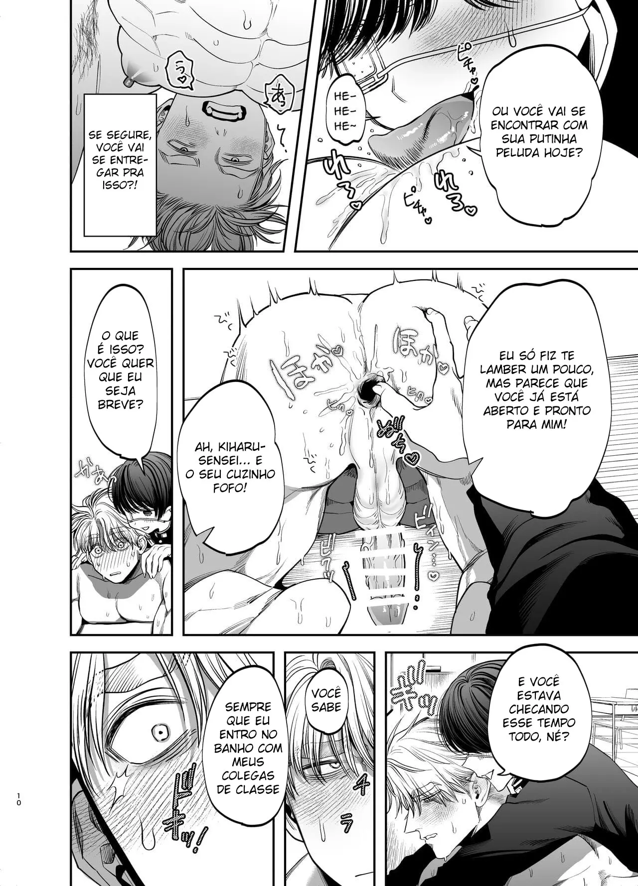 Treinado Sexualmente por Meu Aluno Com Pau Excessivamente Grande, Me Tornei um Escravo Anal Hentai – Página 10