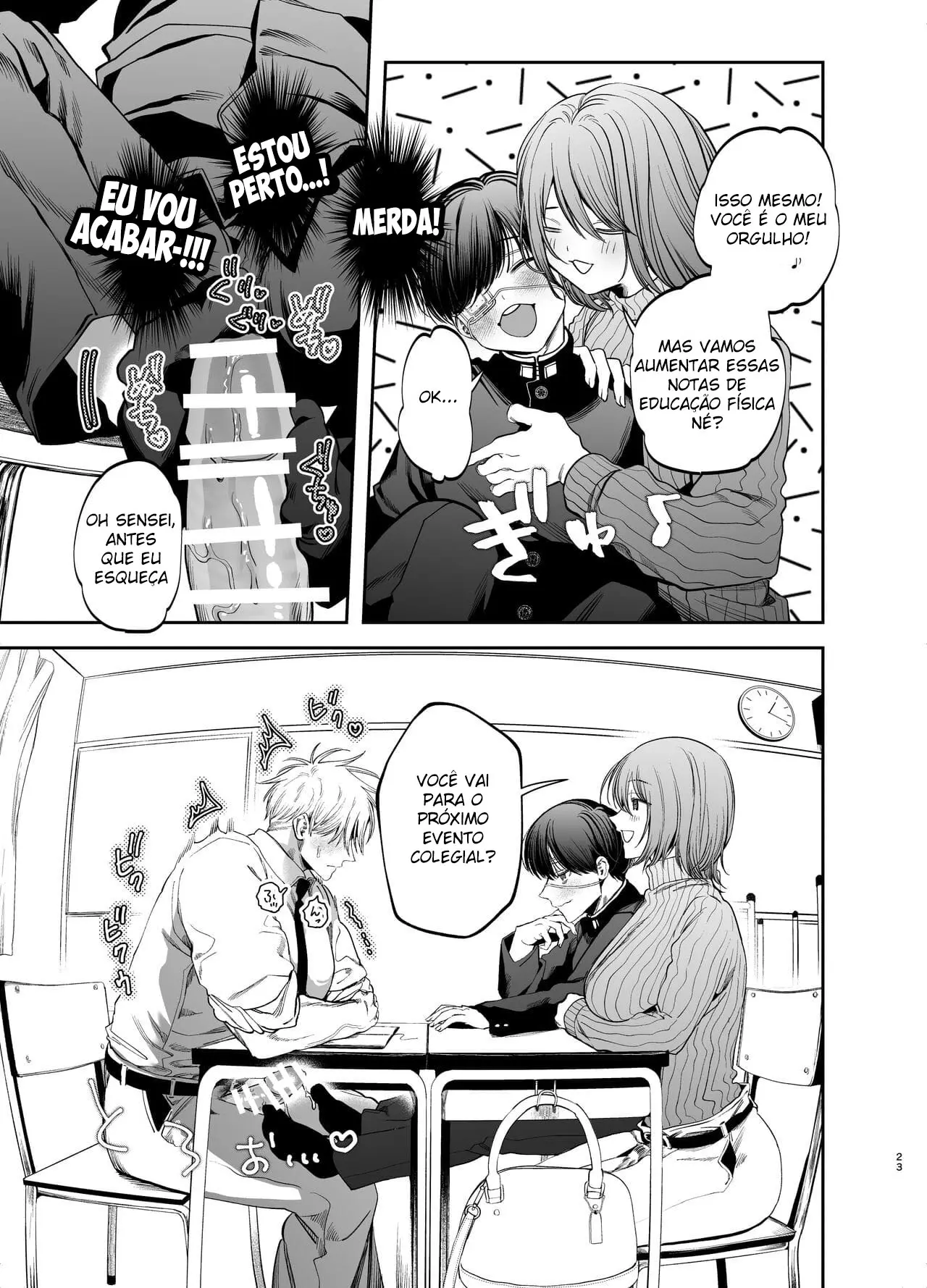 Treinado Sexualmente por Meu Aluno Com Pau Excessivamente Grande, Me Tornei um Escravo Anal Hentai – Página 23