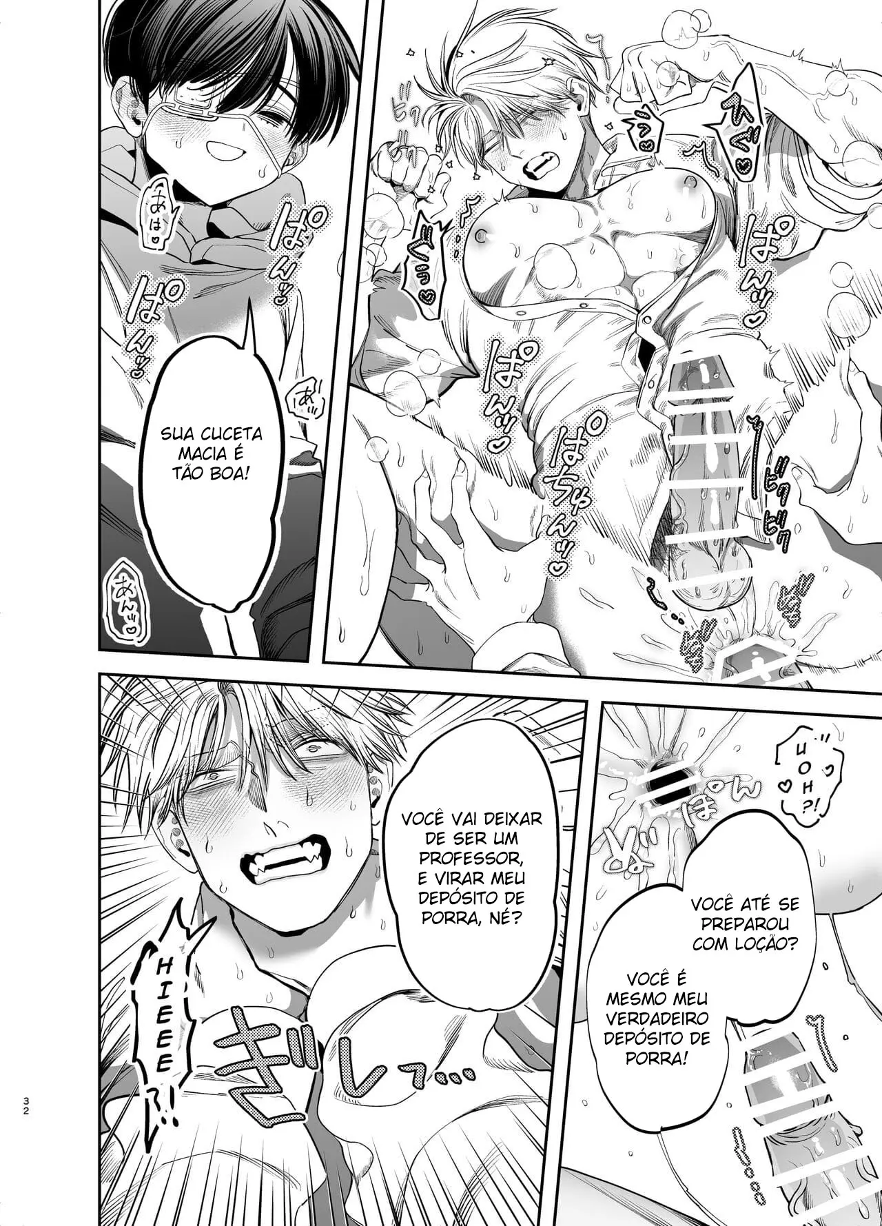 Treinado Sexualmente por Meu Aluno Com Pau Excessivamente Grande, Me Tornei um Escravo Anal Hentai – Página 32