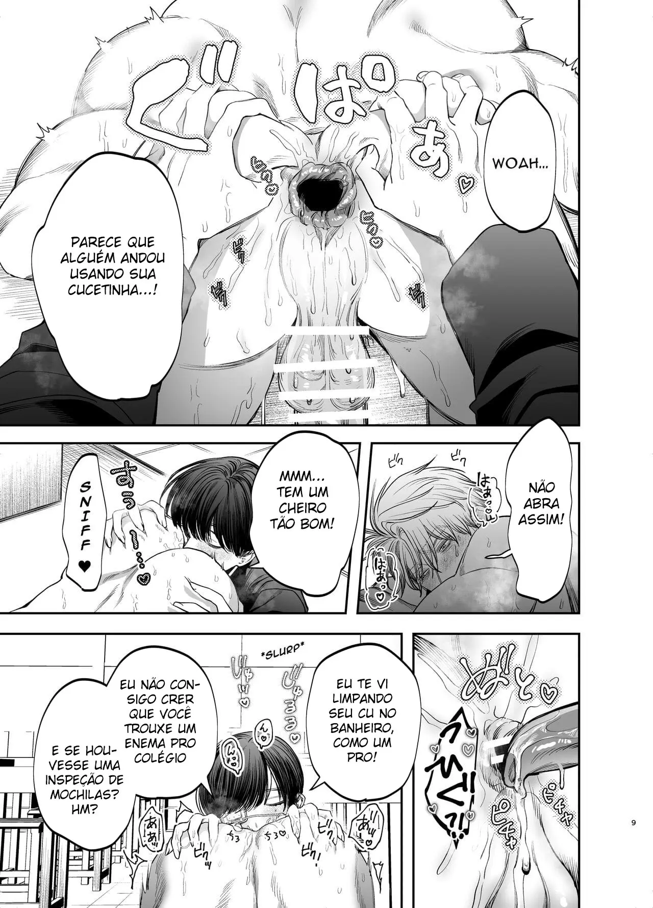 Treinado Sexualmente por Meu Aluno Com Pau Excessivamente Grande, Me Tornei um Escravo Anal Hentai – Página 9