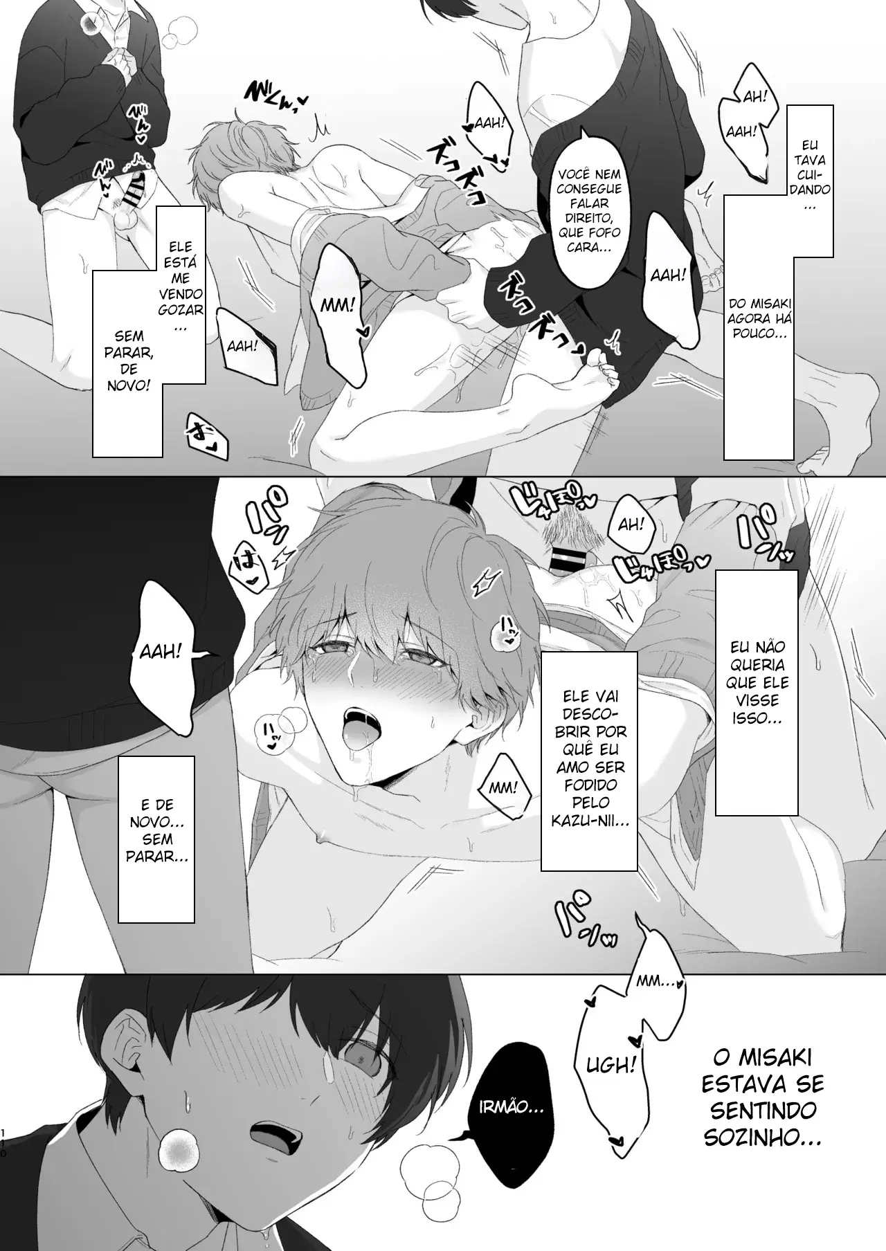 Três Irmãos, Muito Próximos, Fazendo Coisas Safadezas e Recebendo Sexo Oral Hentai – Página 109