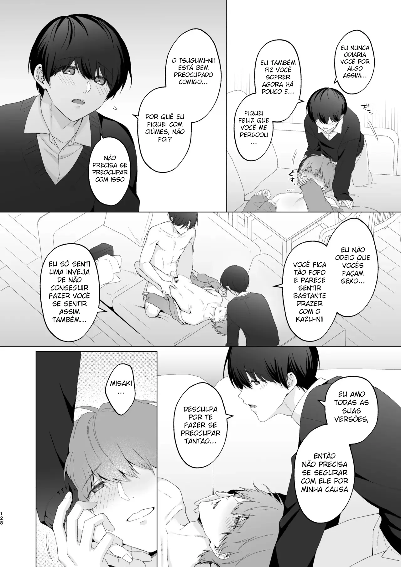 Três Irmãos, Muito Próximos, Fazendo Coisas Safadezas e Recebendo Sexo Oral Hentai – Página 127