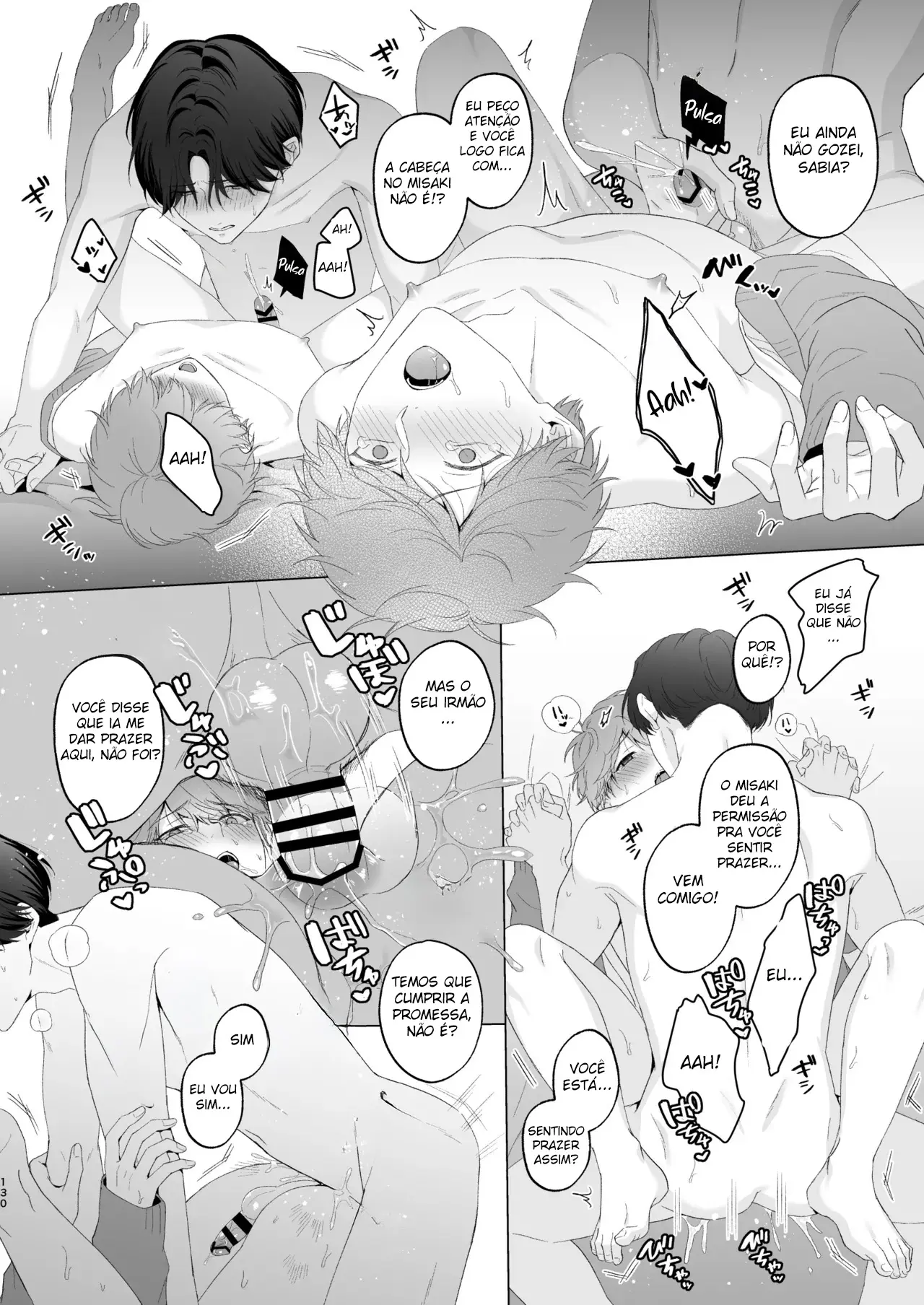 Três Irmãos, Muito Próximos, Fazendo Coisas Safadezas e Recebendo Sexo Oral Hentai – Página 129