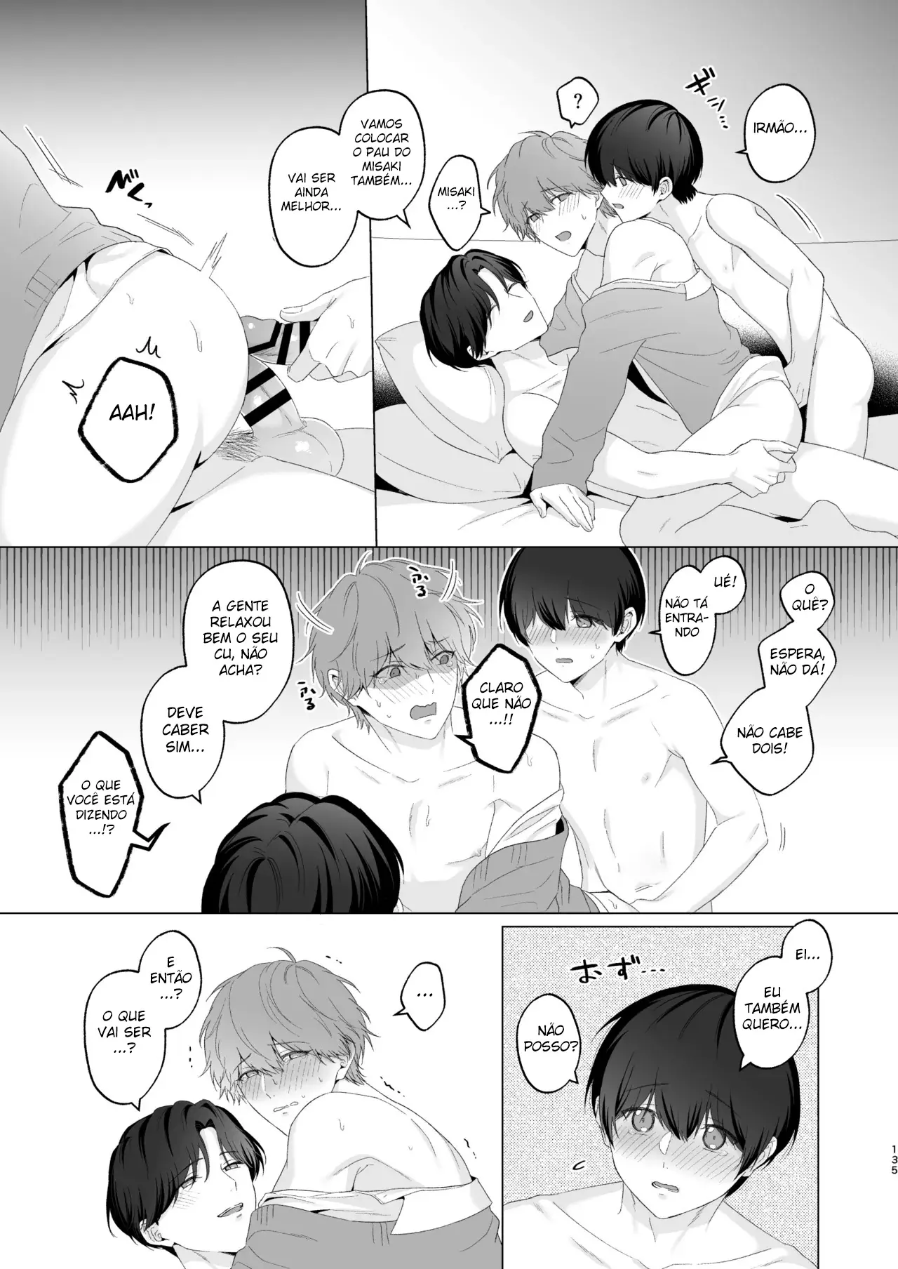 Três Irmãos, Muito Próximos, Fazendo Coisas Safadezas e Recebendo Sexo Oral Hentai – Página 134