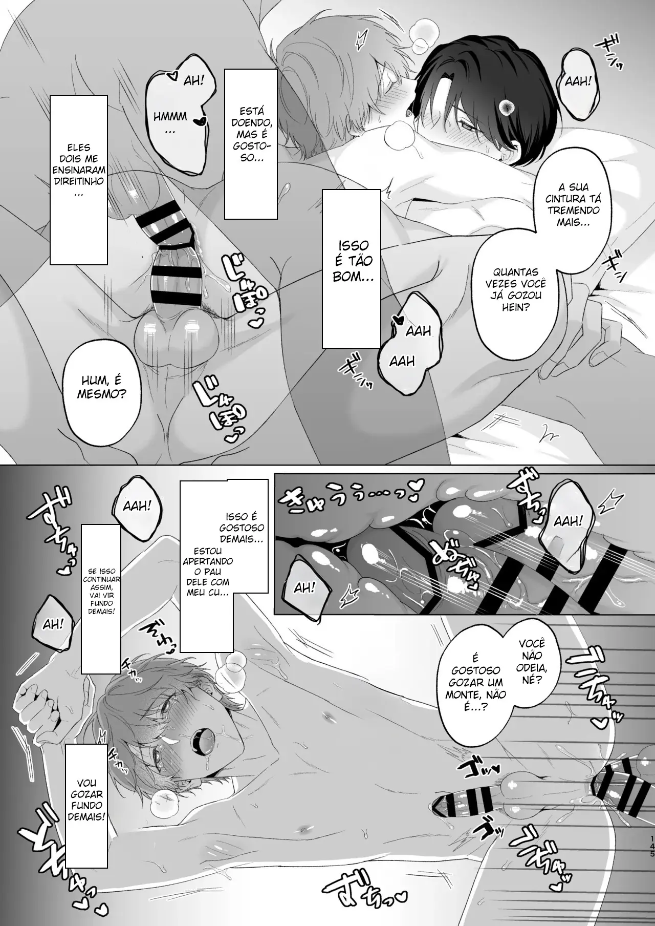 Três Irmãos, Muito Próximos, Fazendo Coisas Safadezas e Recebendo Sexo Oral Hentai – Página 144