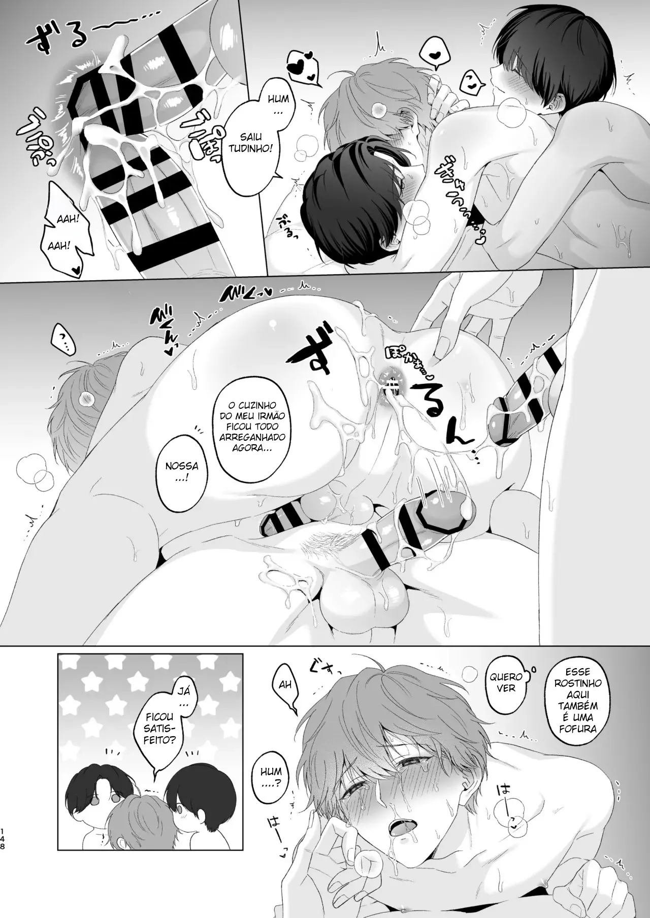 Três Irmãos, Muito Próximos, Fazendo Coisas Safadezas e Recebendo Sexo Oral Hentai – Página 147