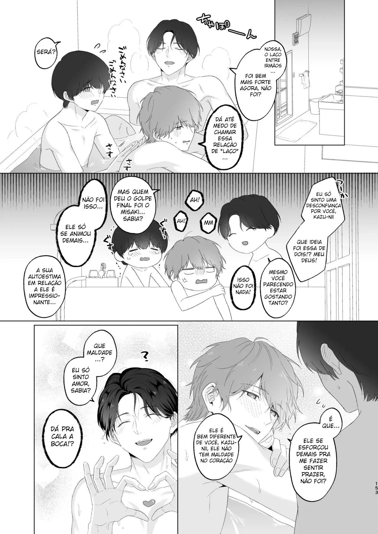 Três Irmãos, Muito Próximos, Fazendo Coisas Safadezas e Recebendo Sexo Oral Hentai – Página 152