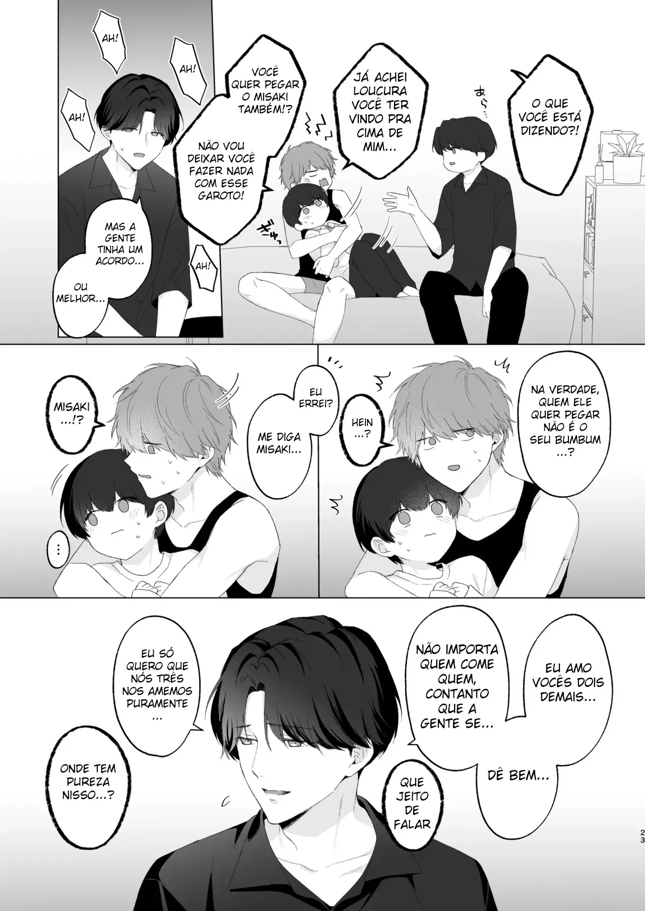 Três Irmãos, Muito Próximos, Fazendo Coisas Safadezas e Recebendo Sexo Oral Hentai – Página 22