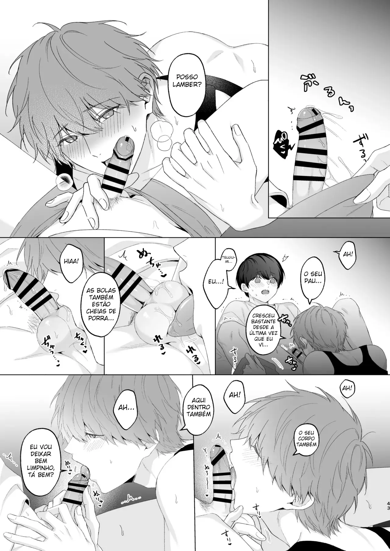 Três Irmãos, Muito Próximos, Fazendo Coisas Safadezas e Recebendo Sexo Oral Hentai – Página 42