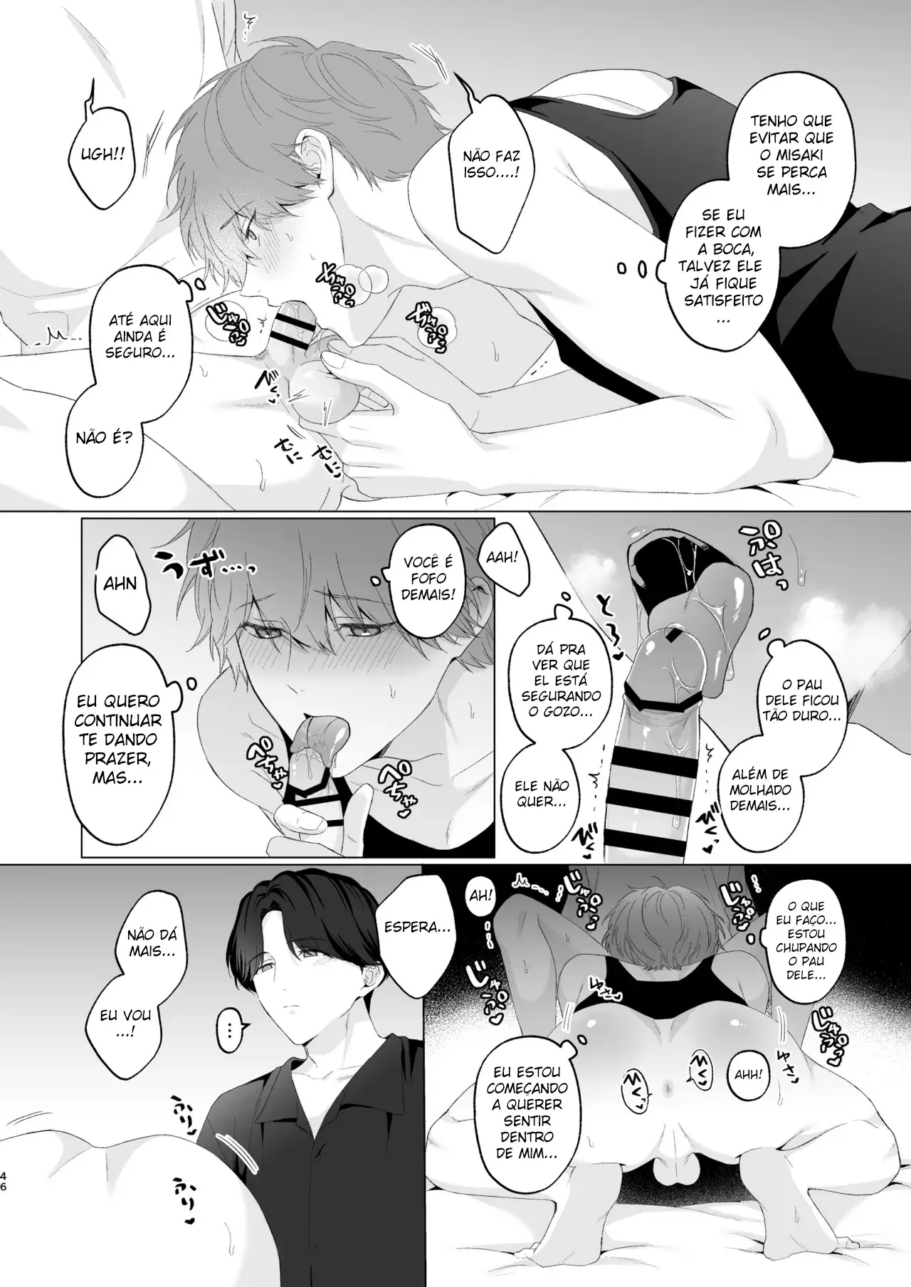 Três Irmãos, Muito Próximos, Fazendo Coisas Safadezas e Recebendo Sexo Oral Hentai – Página 45