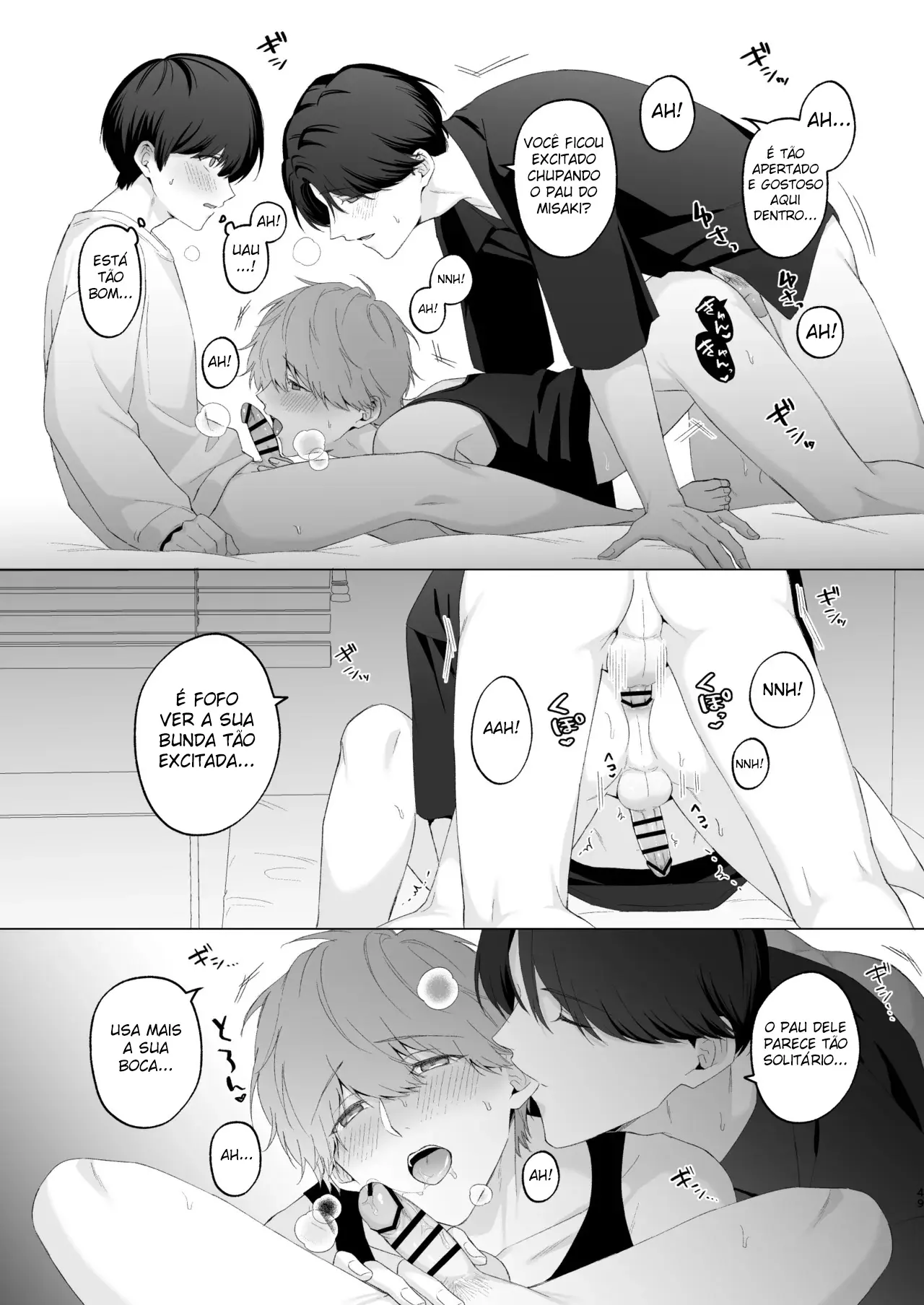 Três Irmãos, Muito Próximos, Fazendo Coisas Safadezas e Recebendo Sexo Oral Hentai – Página 48