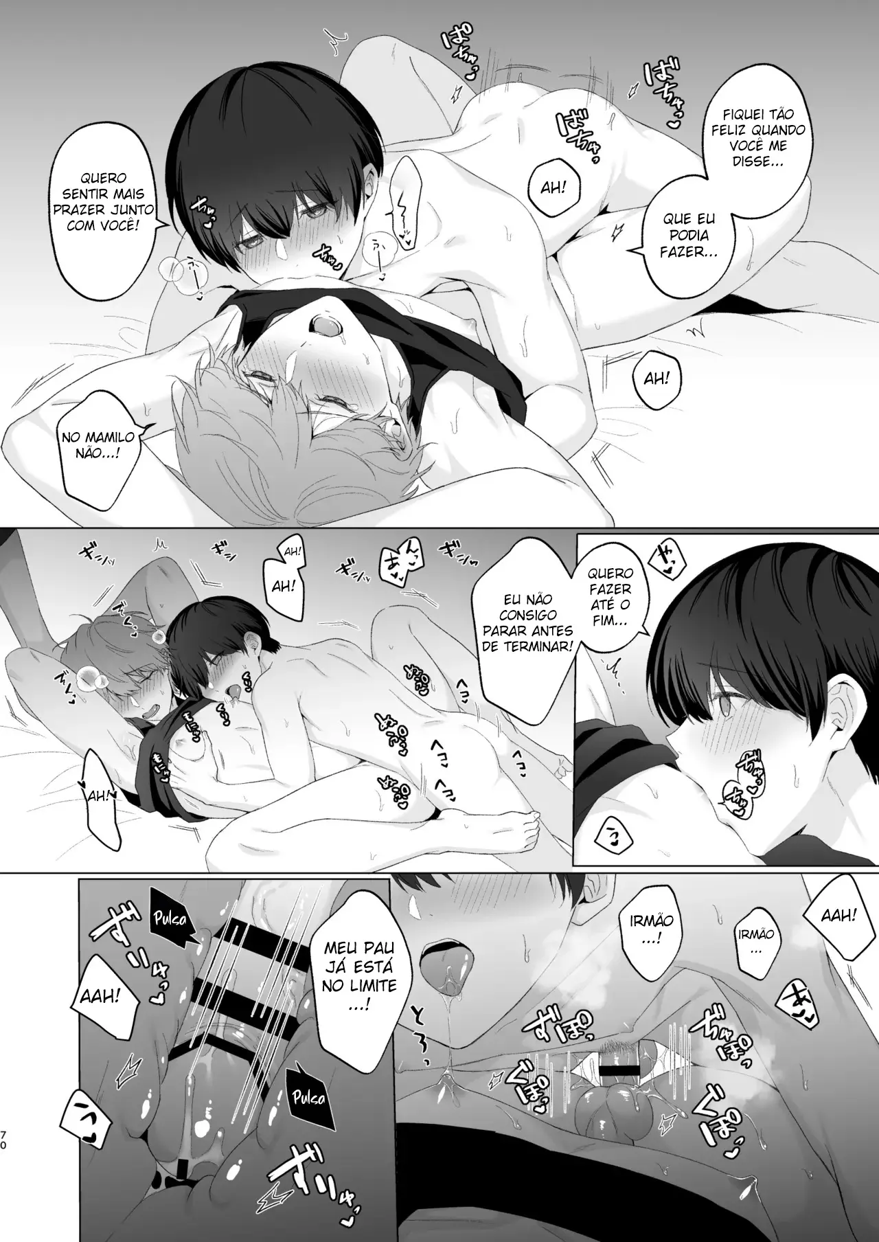 Três Irmãos, Muito Próximos, Fazendo Coisas Safadezas e Recebendo Sexo Oral Hentai – Página 69