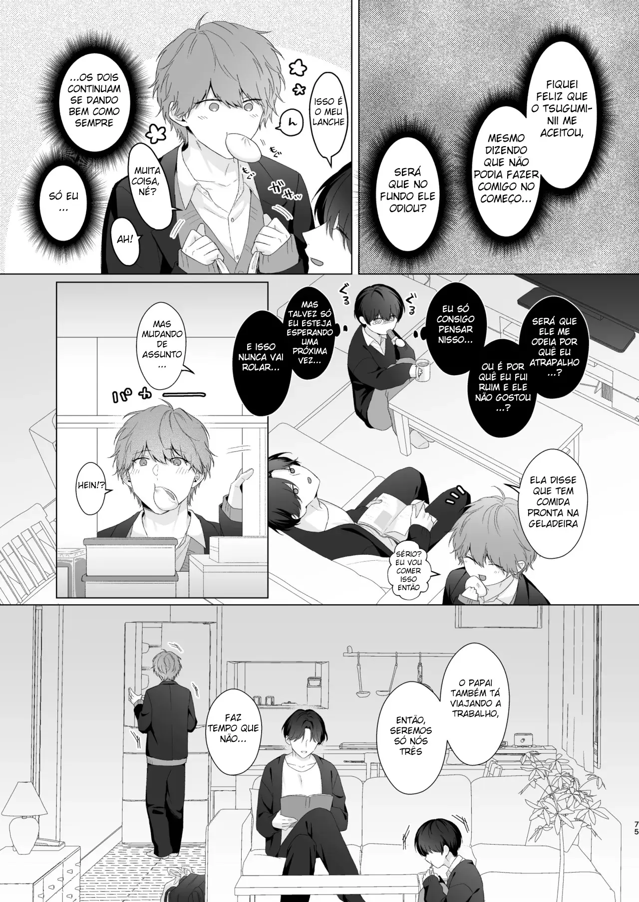 Três Irmãos, Muito Próximos, Fazendo Coisas Safadezas e Recebendo Sexo Oral Hentai – Página 74